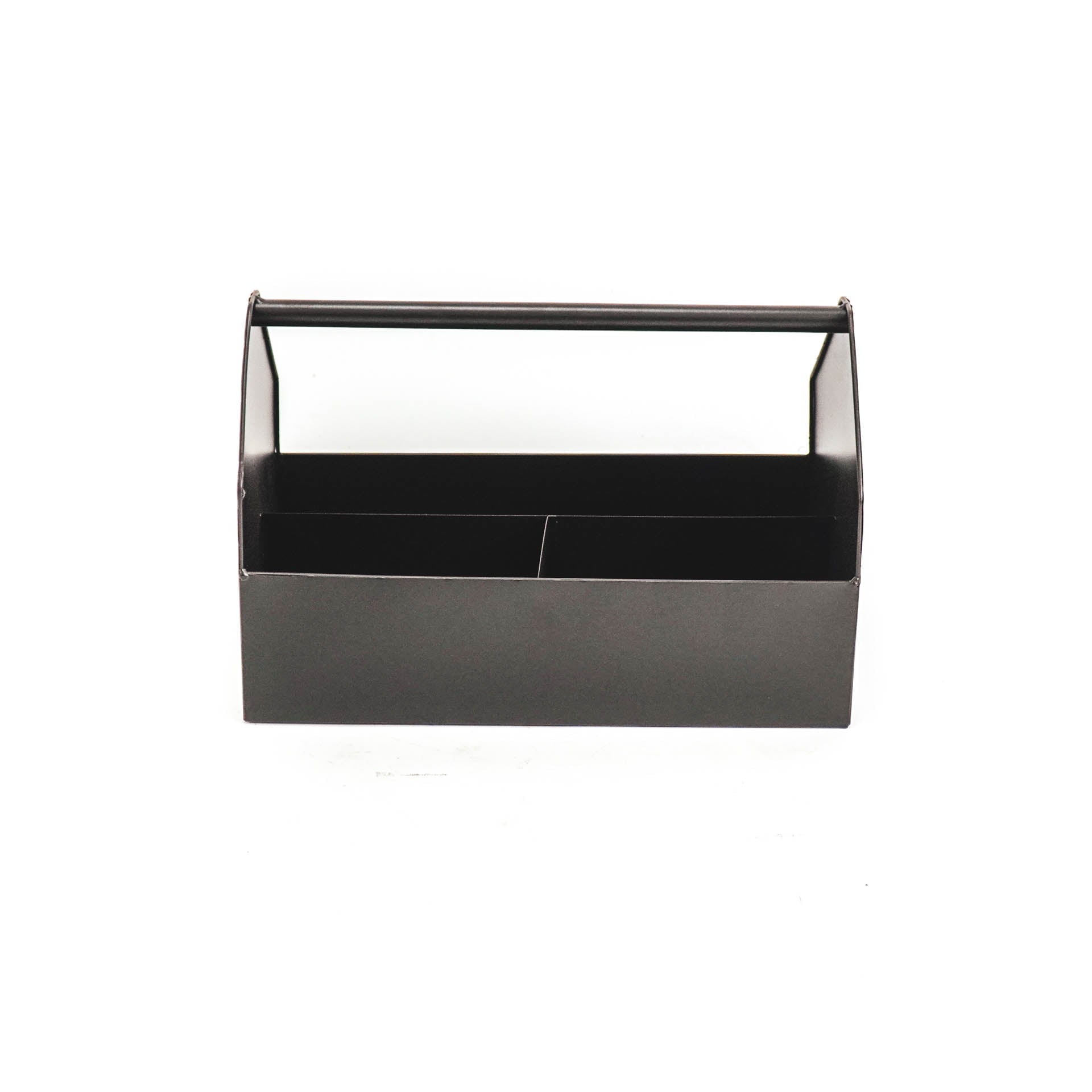 Metalen Bak met Vakken - Organizer - Metaal - Zwart - 30x17x17cm