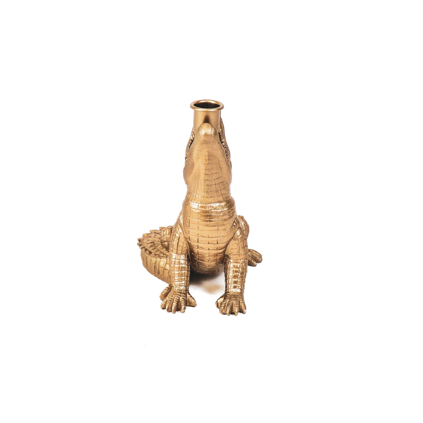 HV Krokodil Kandelaar- Goud- 15x18x12cm