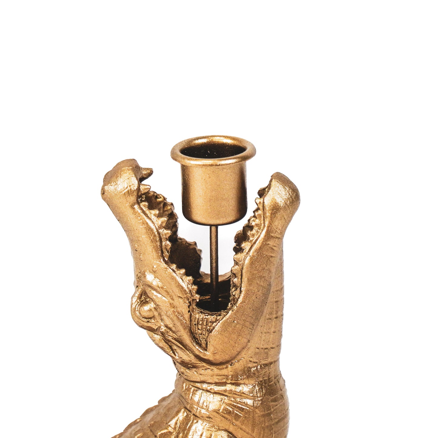 HV Krokodil Kandelaar- Goud- 15x18x12cm
