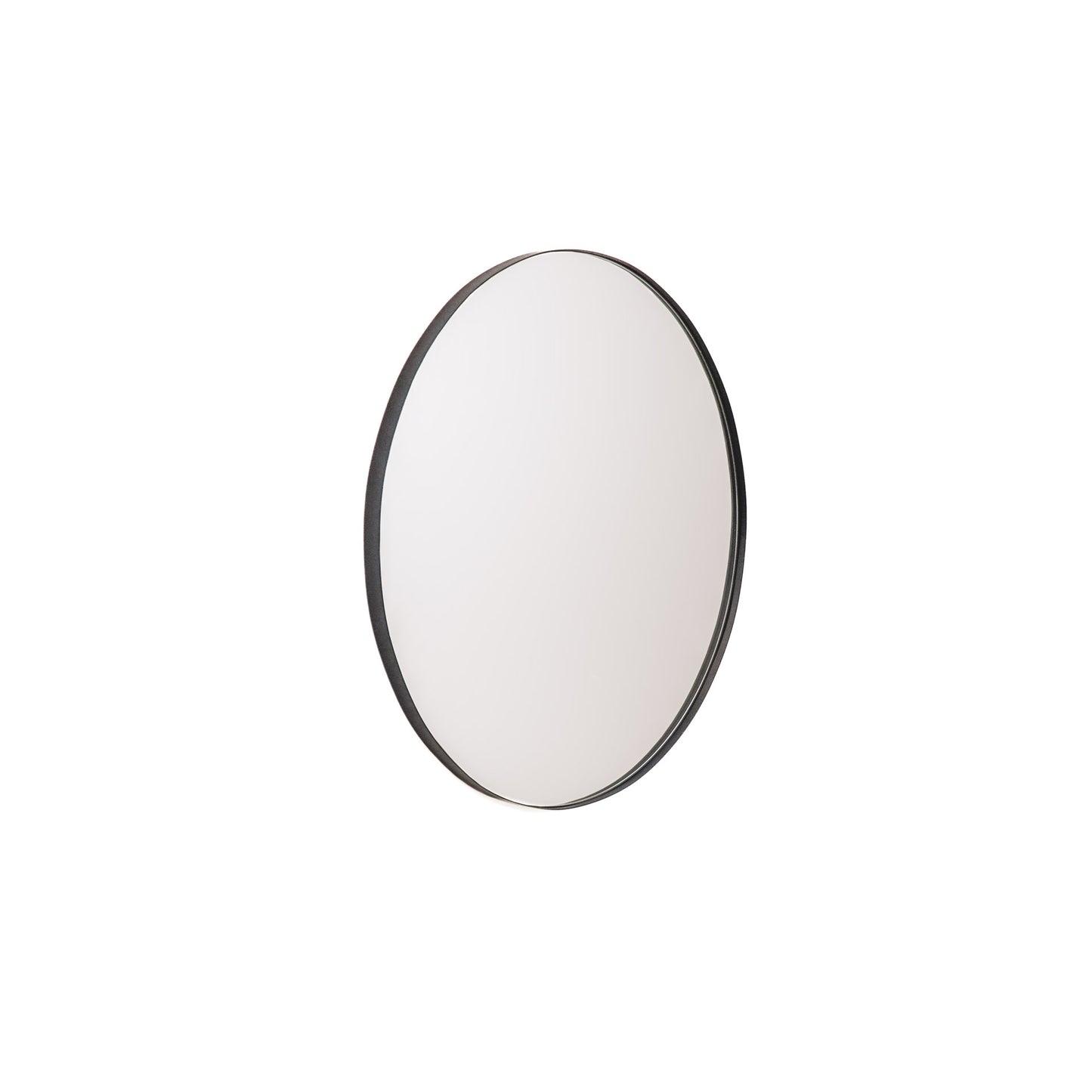 HV Ronde Metalen Spiegel - Zwart - 80cm