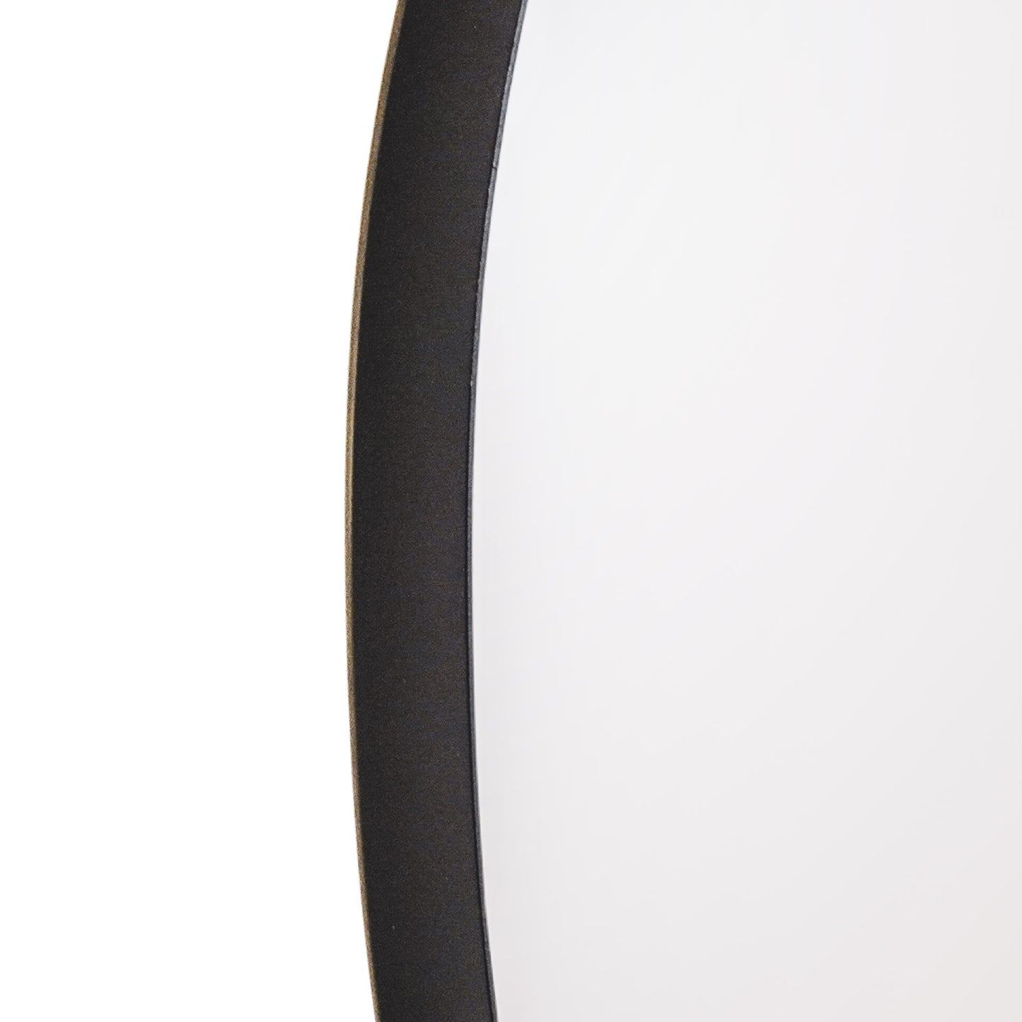 HV Ronde Metalen Spiegel - Zwart - 80cm