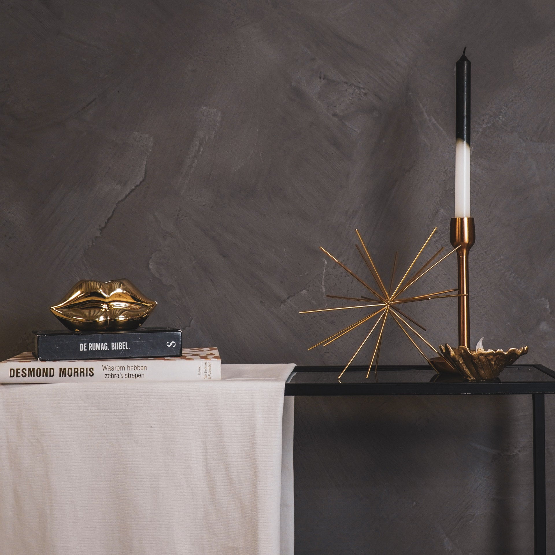 Ornament - Vuurwerk - Metaal - Goud - 25x25x25cm