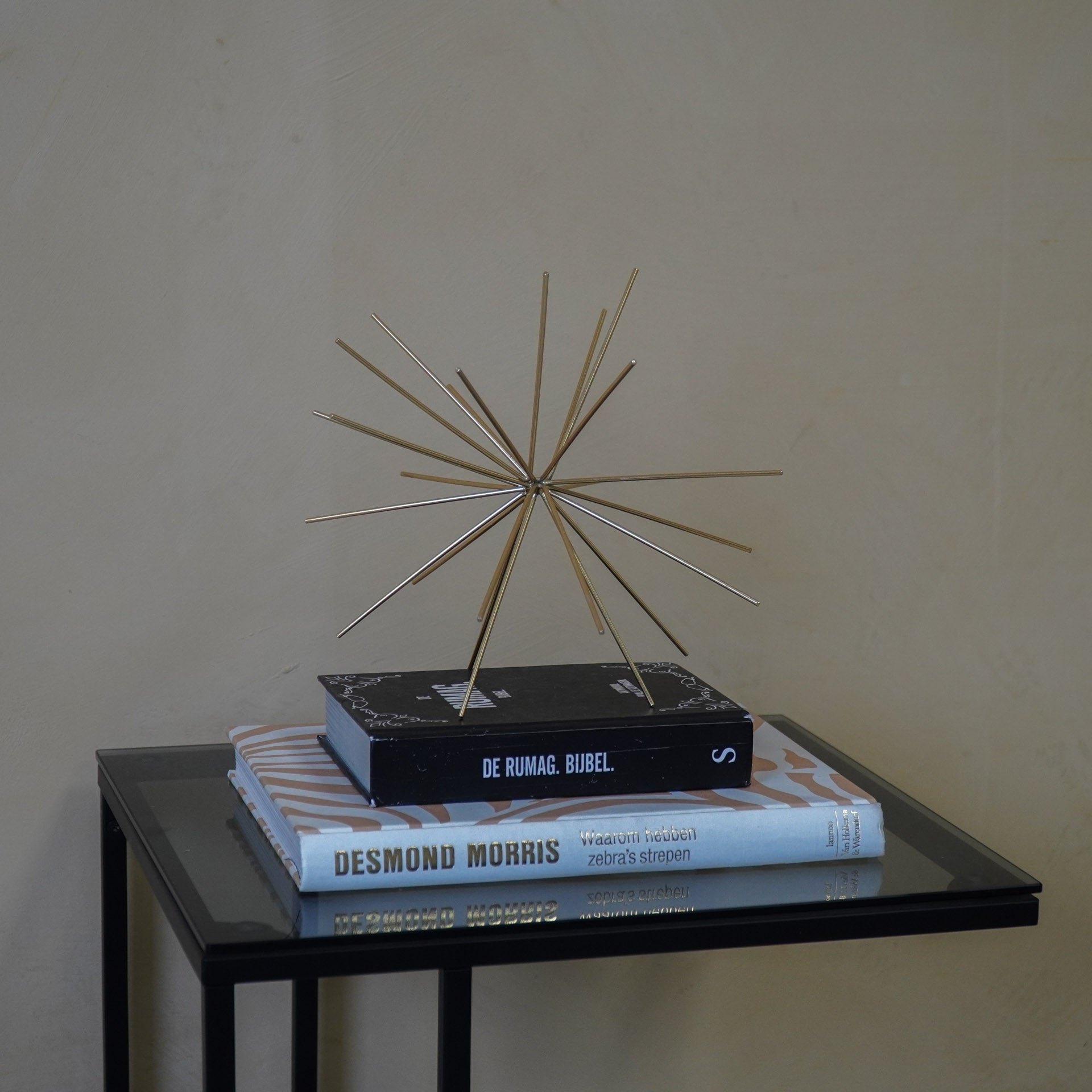 Ornament - Vuurwerk - Metaal - Goud - 25x25x25cm