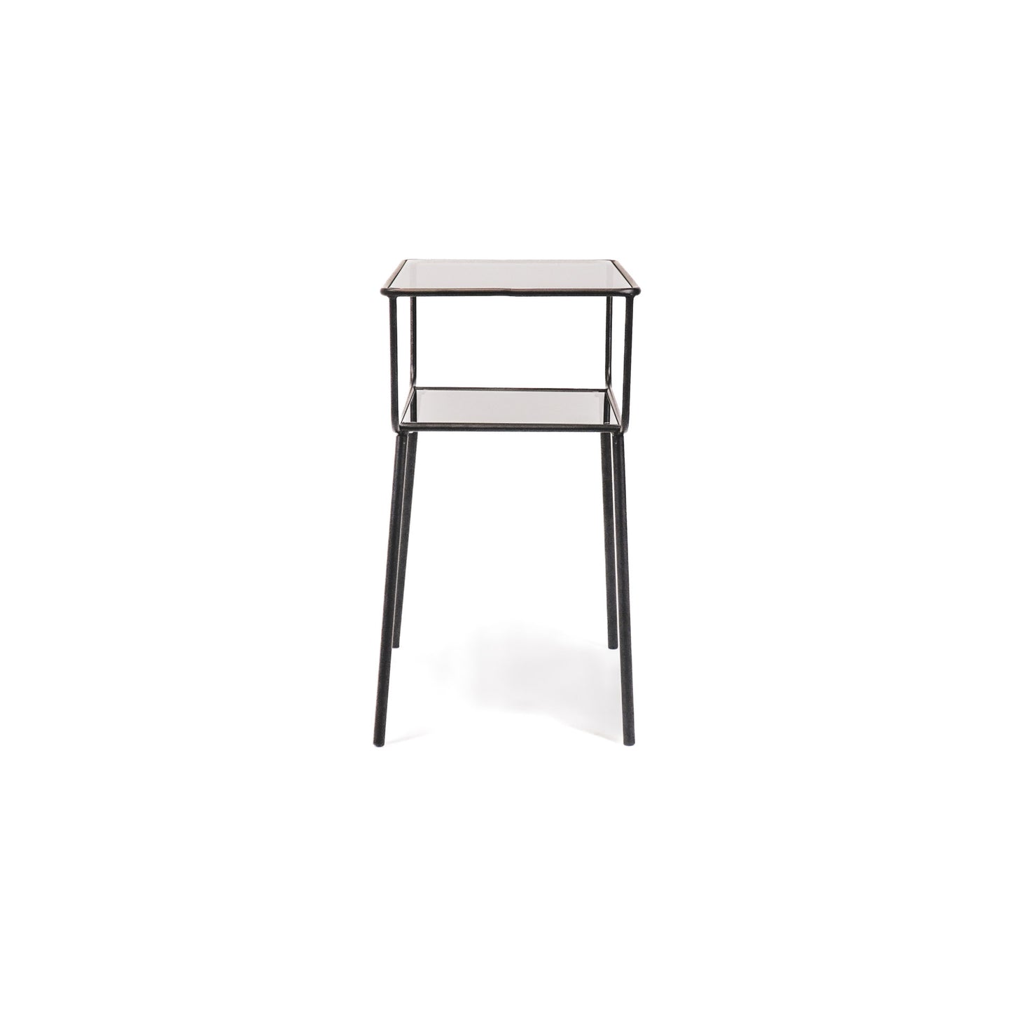 HV Bijzettafel - Glas- Zwart - 40x35x54,5cm