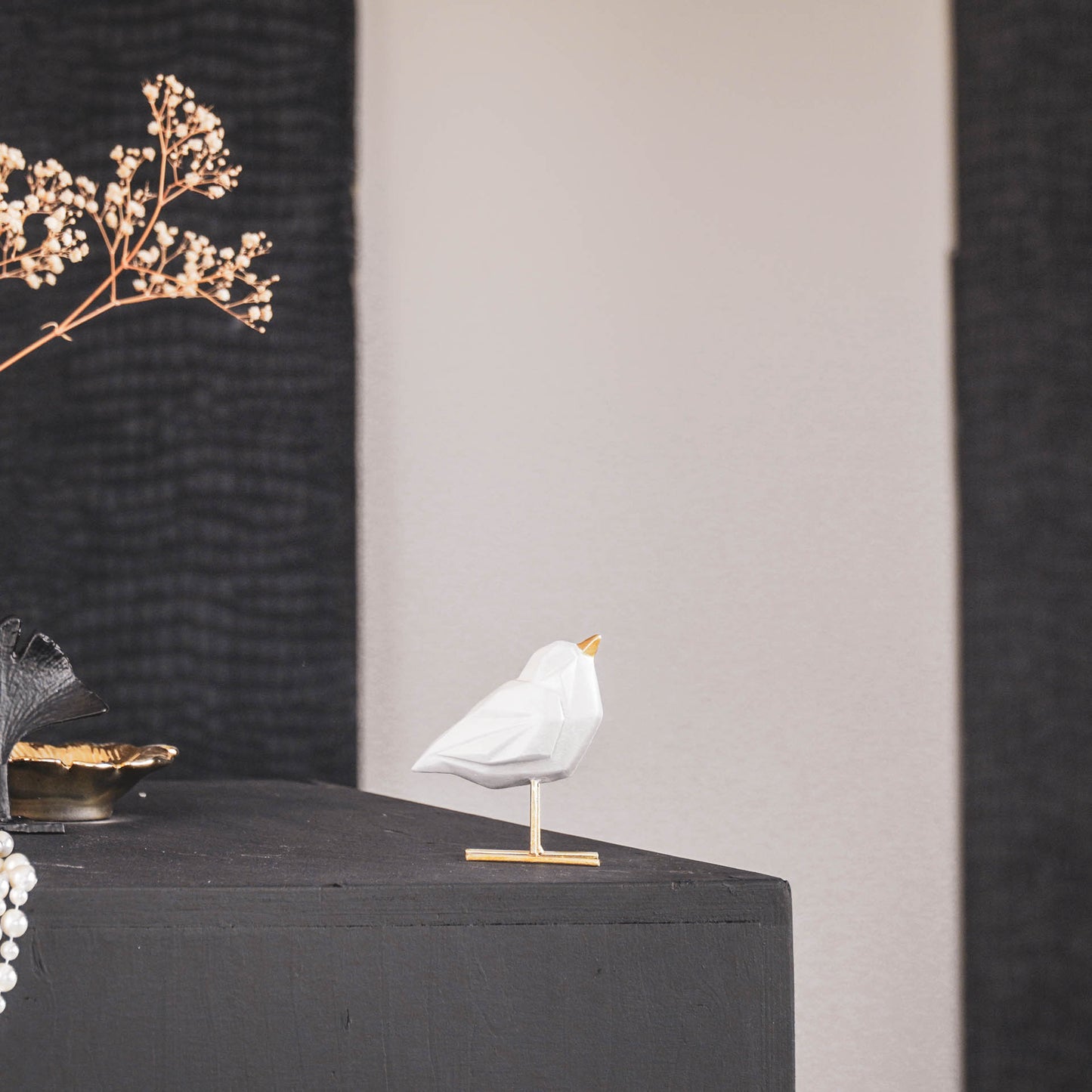 HV Lovebird Vogel - Wit - 7x13x9 cm