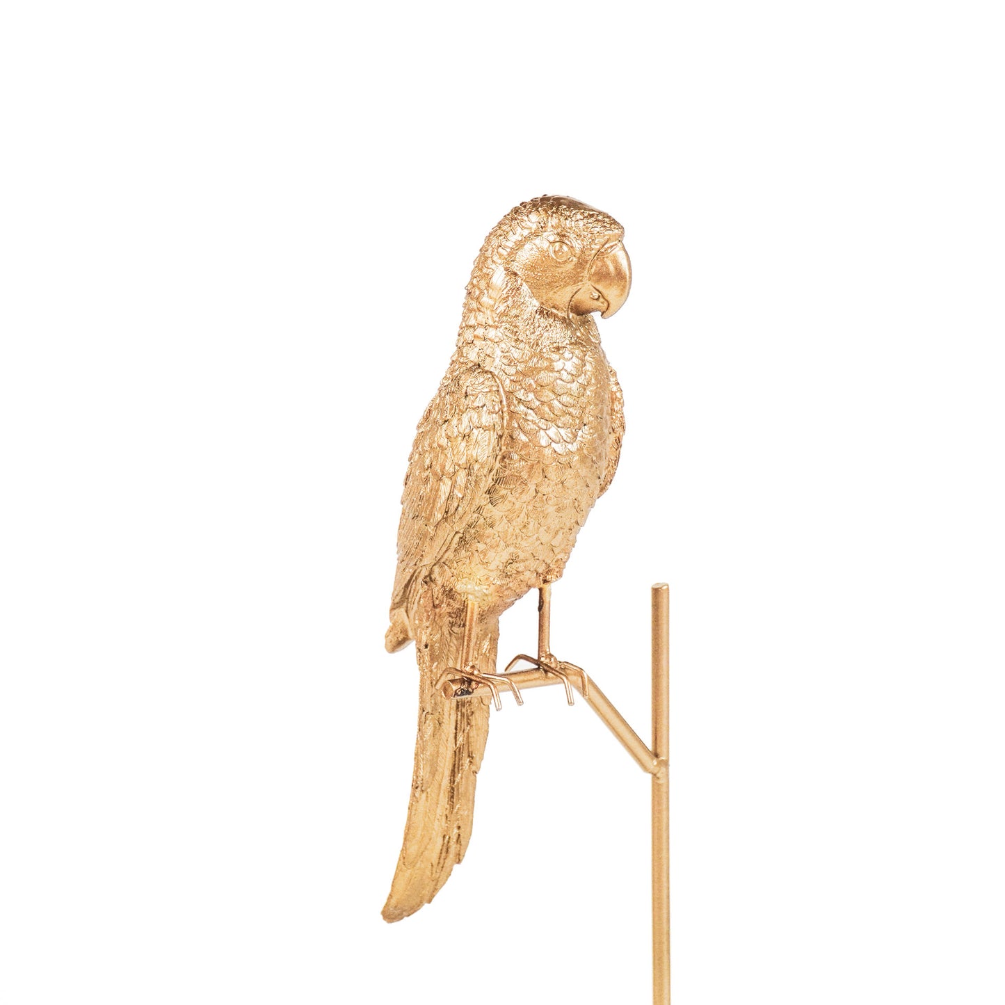 HV Papegaai op Stok- Goud- 8.5x11x44 cm