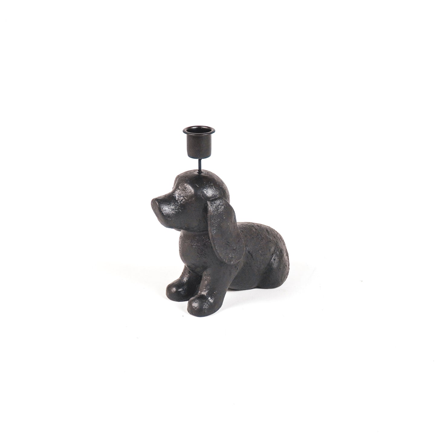 HV Hond Kandelaar - Zwart - 18x10x19.5 cm