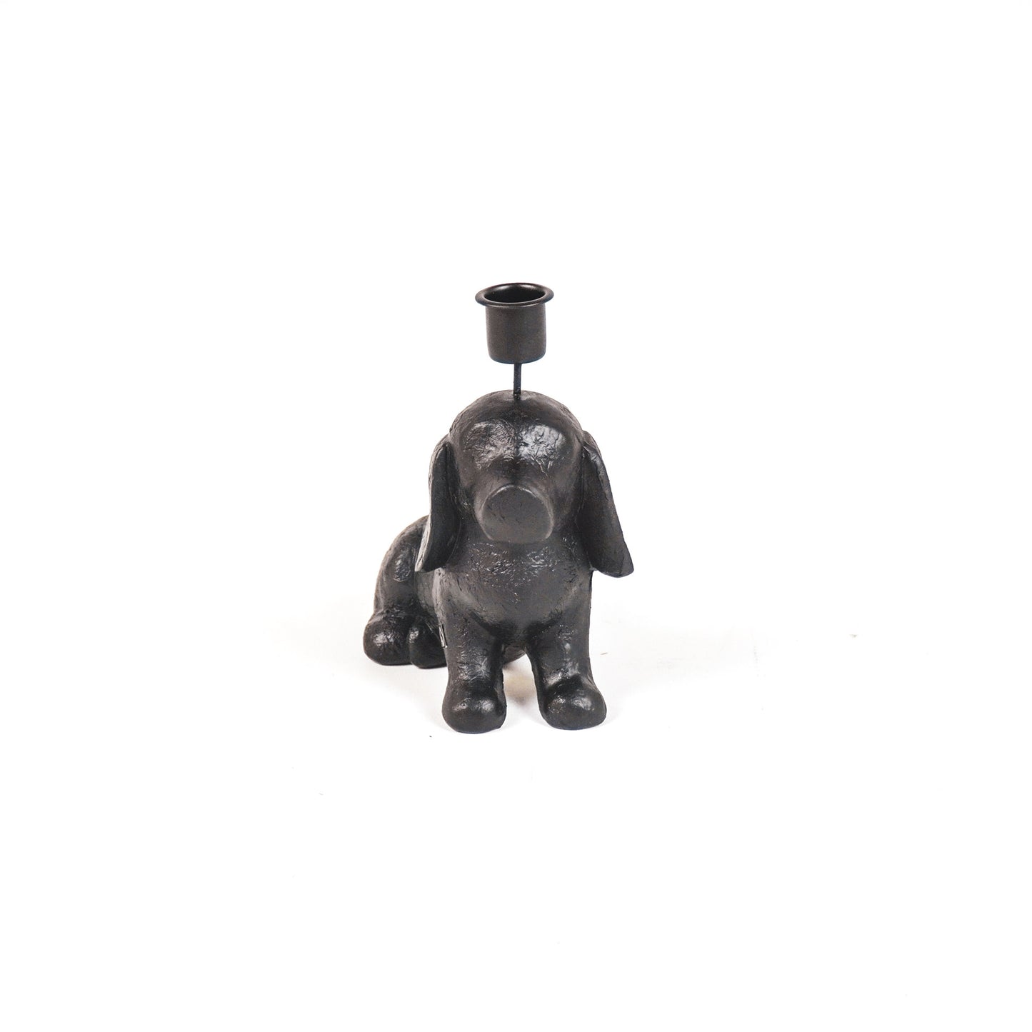 HV Hond Kandelaar - Zwart - 18x10x19.5 cm
