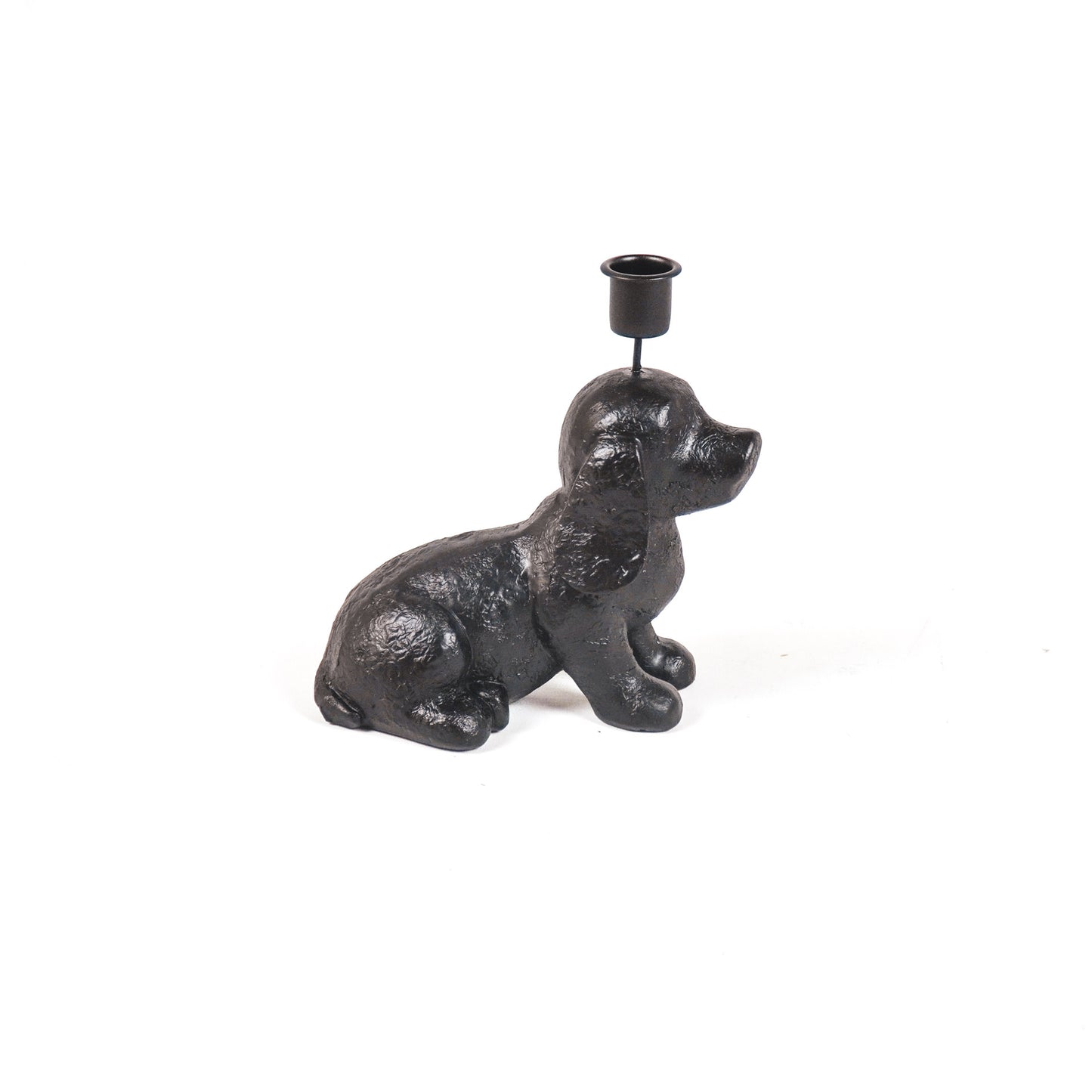HV Hond Kandelaar - Zwart - 18x10x19.5 cm