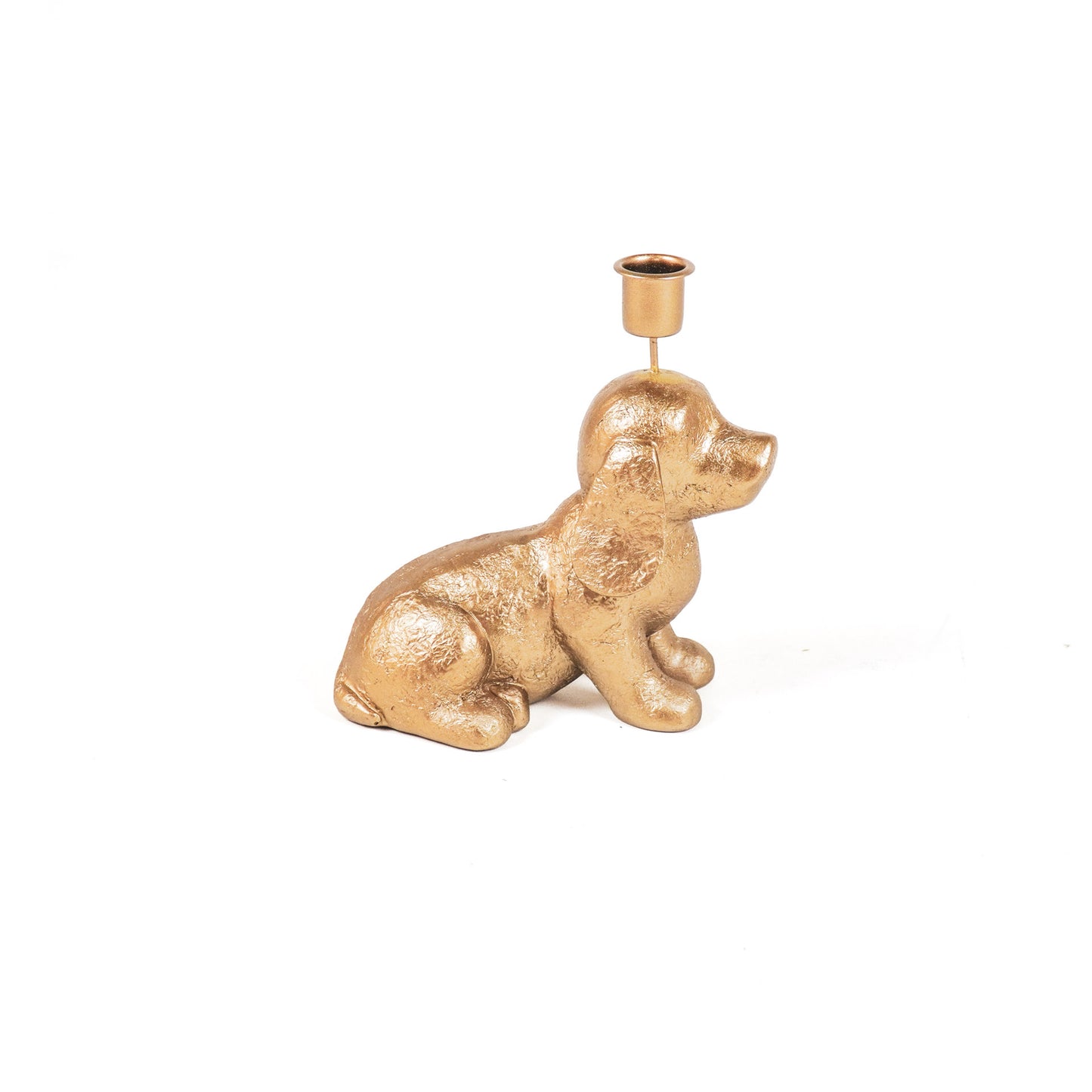 HV Hond Kandelaar - Goud - 18x10x19.5 cm