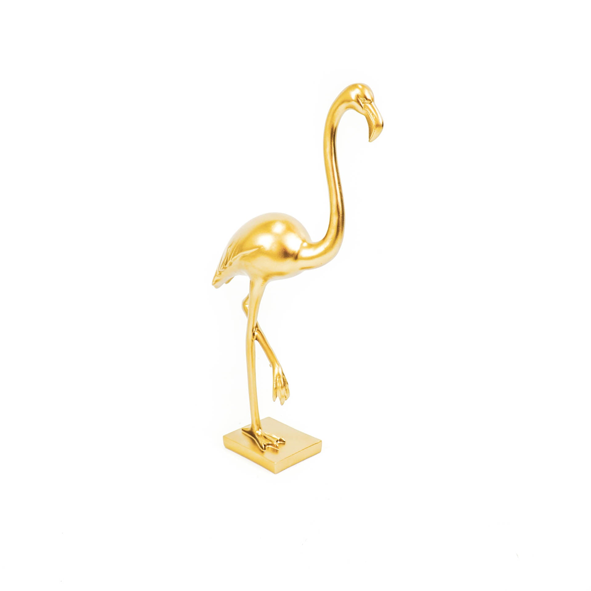 Ornament - Flamingo - Polyresin - Goud - 16,5x10x39cm