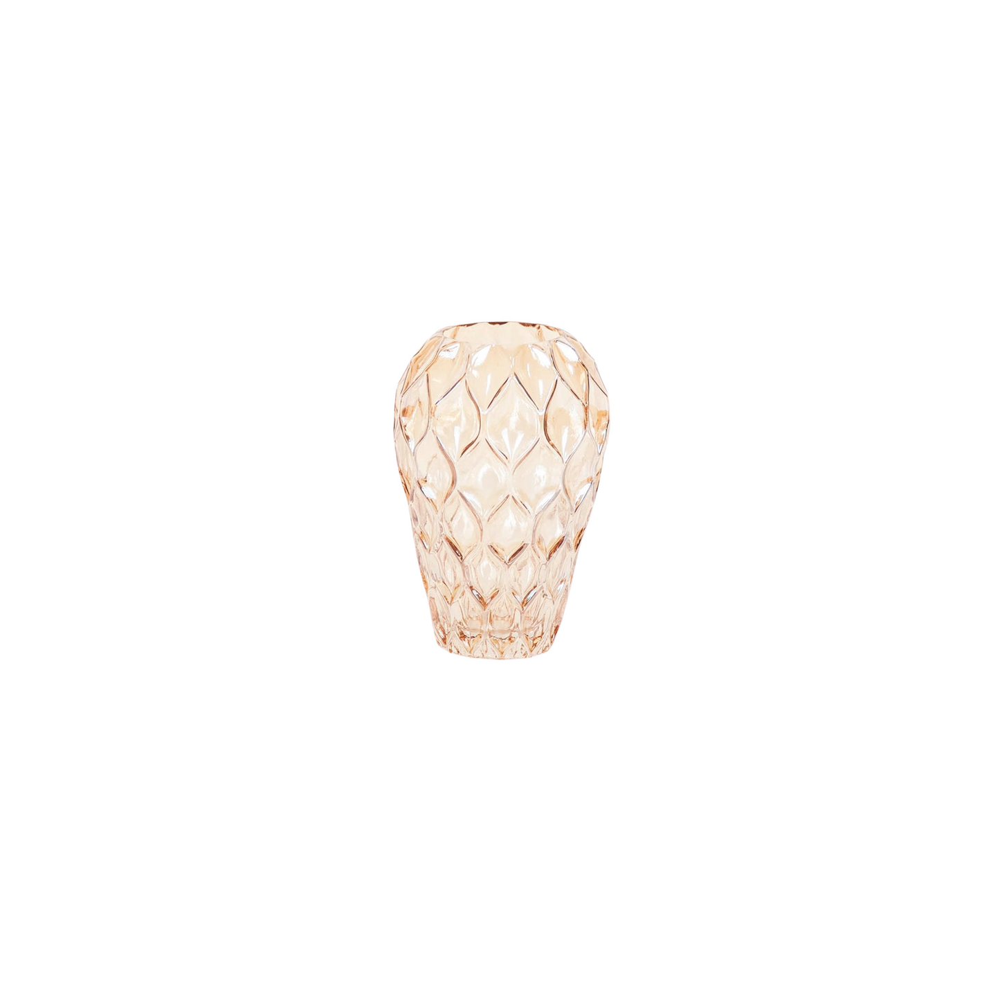 Vaas - Patroon - Amber - Glas - M - 12x22cm