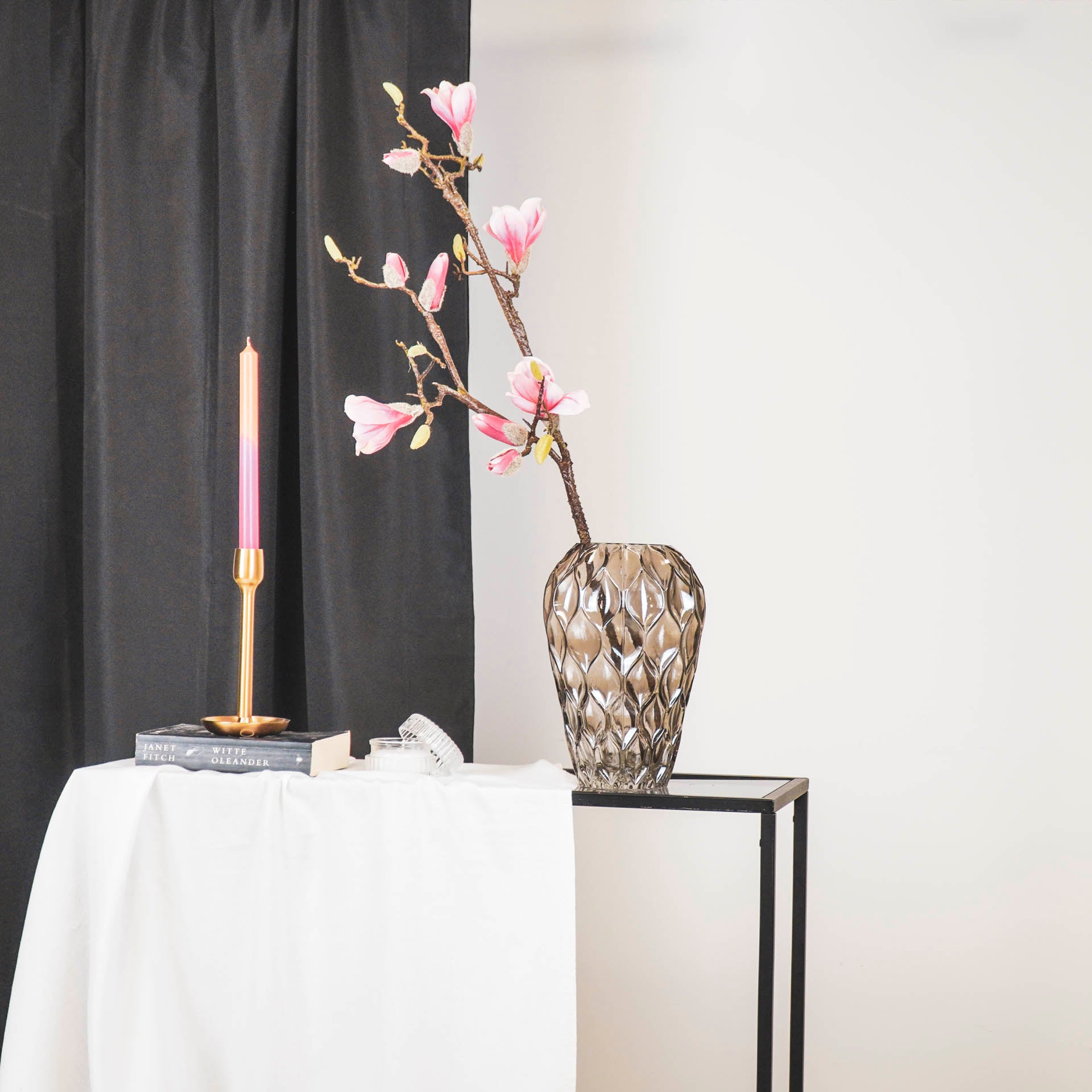 Vaas - Patroon - Smokey - Glas - 16x27cm