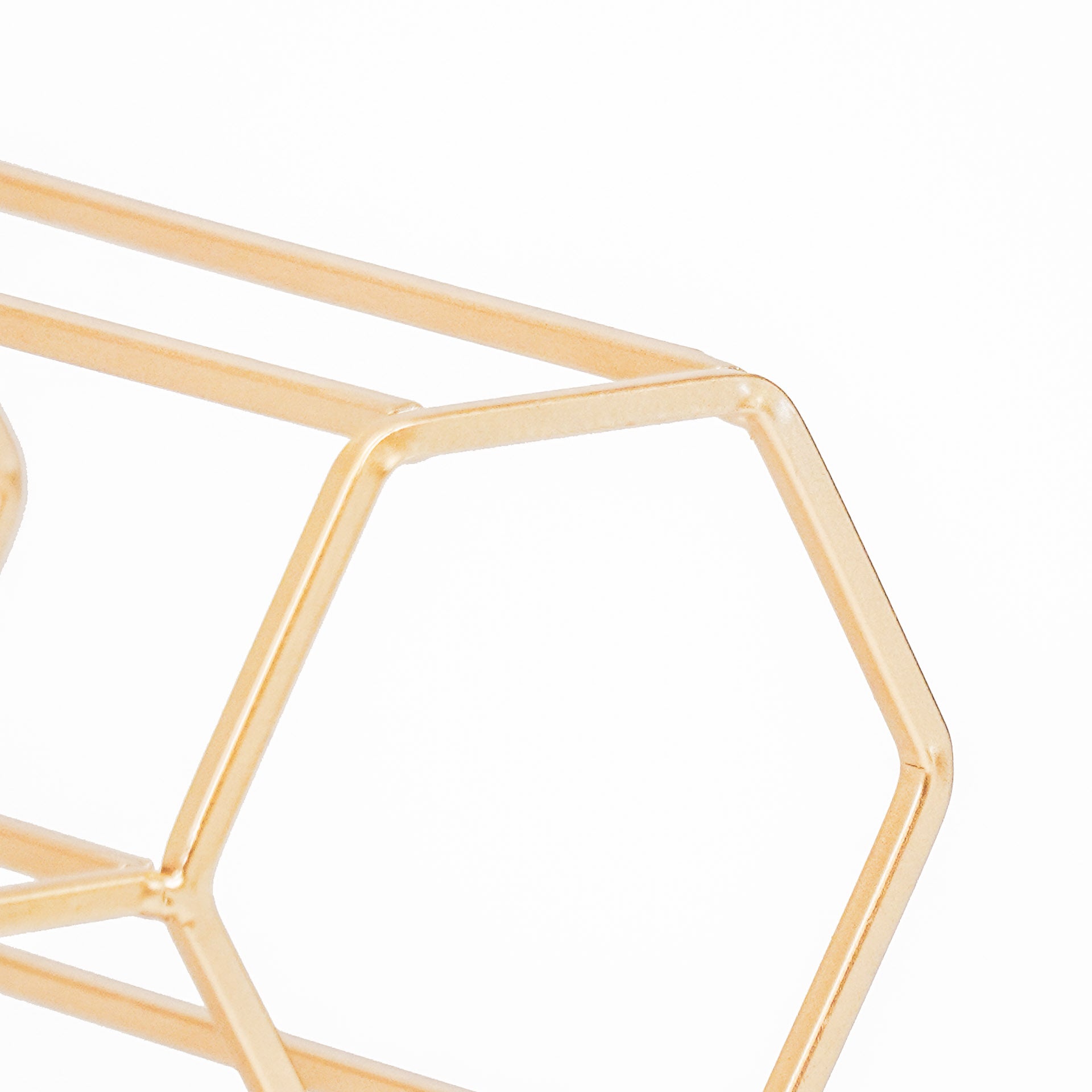 Wijnrek - Metaal - Goud - 44,5x15,5x29cm