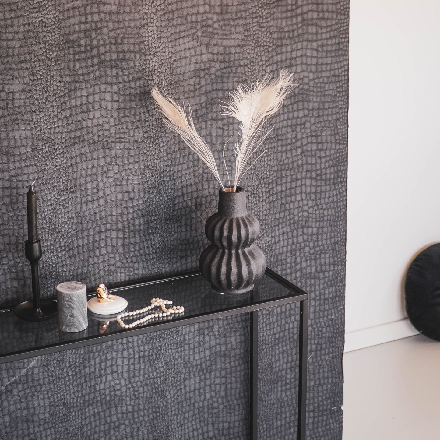 HV Organic Shape Vaas - Zwart-15x15x24