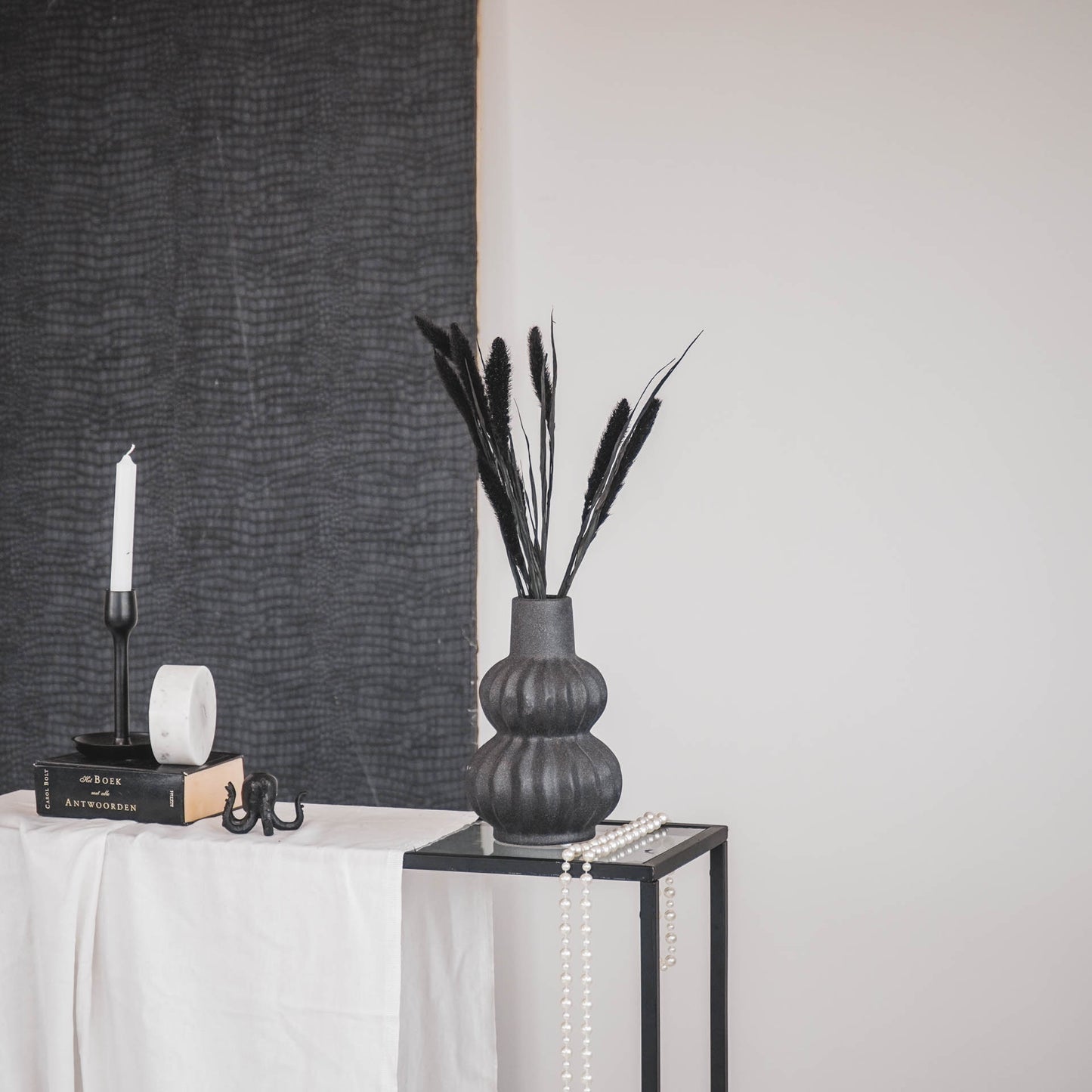 HV Organic Shape Vaas - Zwart-15x15x24