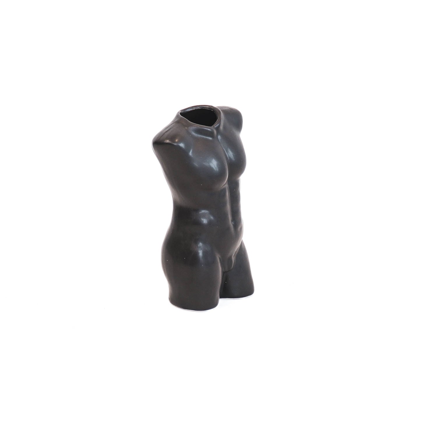 HV Mannen Body Vaas- Zwart- 15x9x24cm