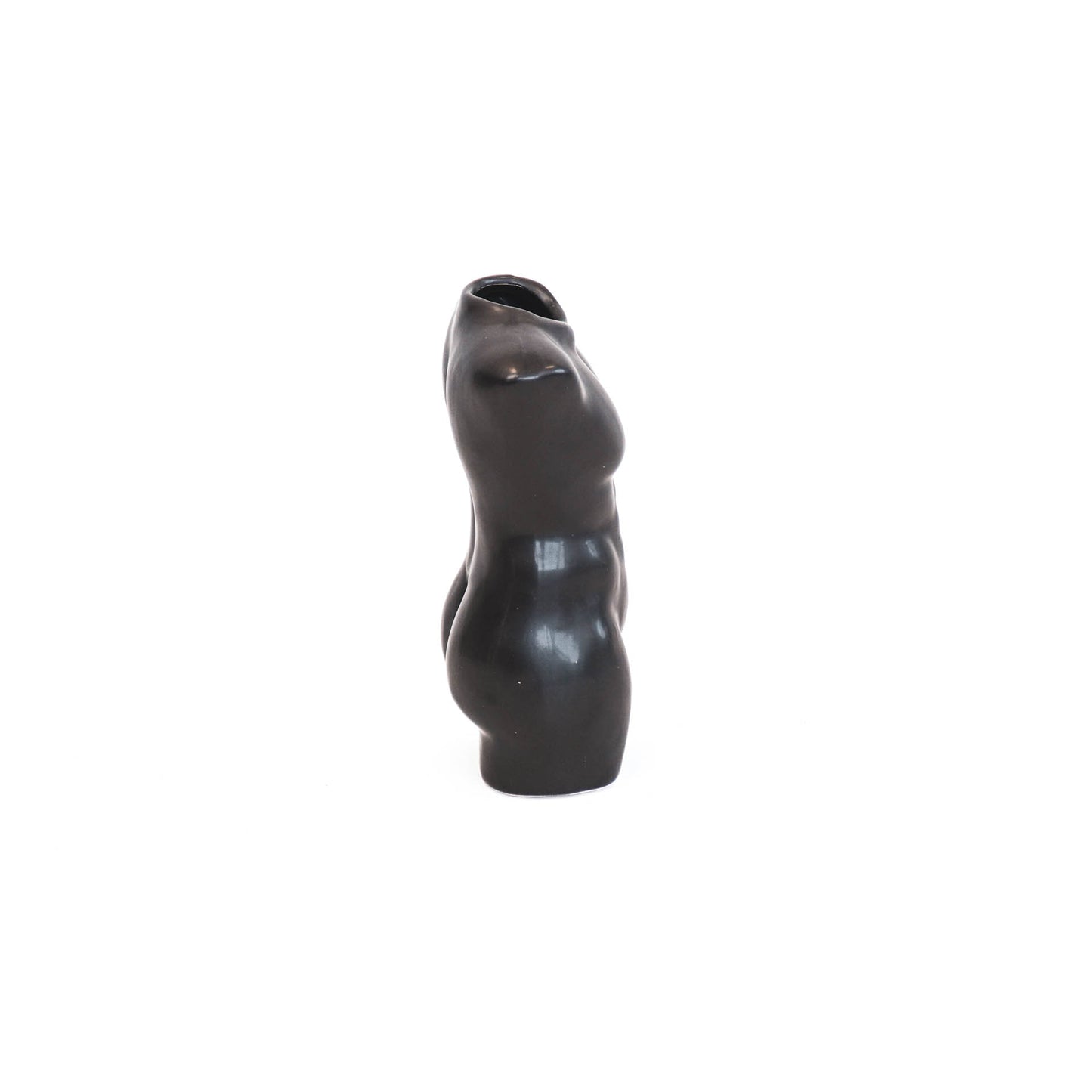 HV Mannen Body Vaas- Zwart- 15x9x24cm
