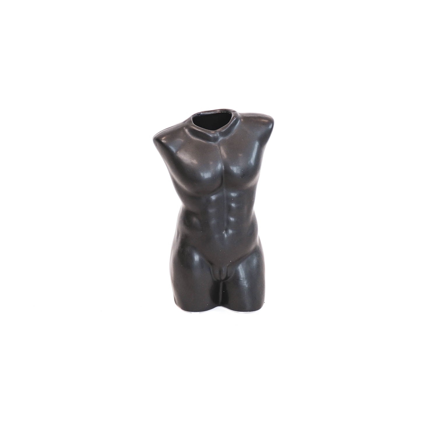 HV Mannen Body Vaas- Zwart- 15x9x24cm