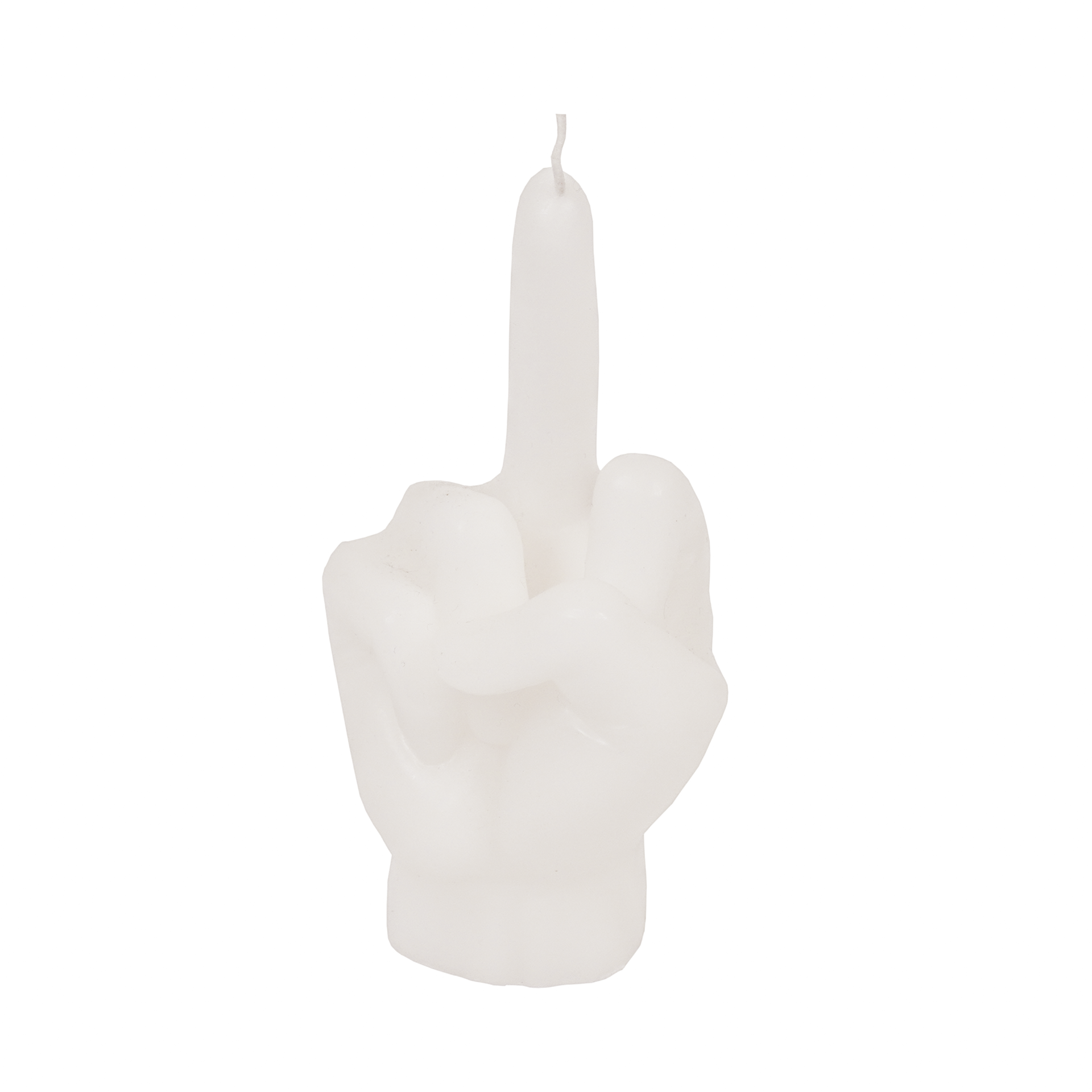 Kaars - Middelvinger - Wax - Wit - 310 gram - 10x9x17cm