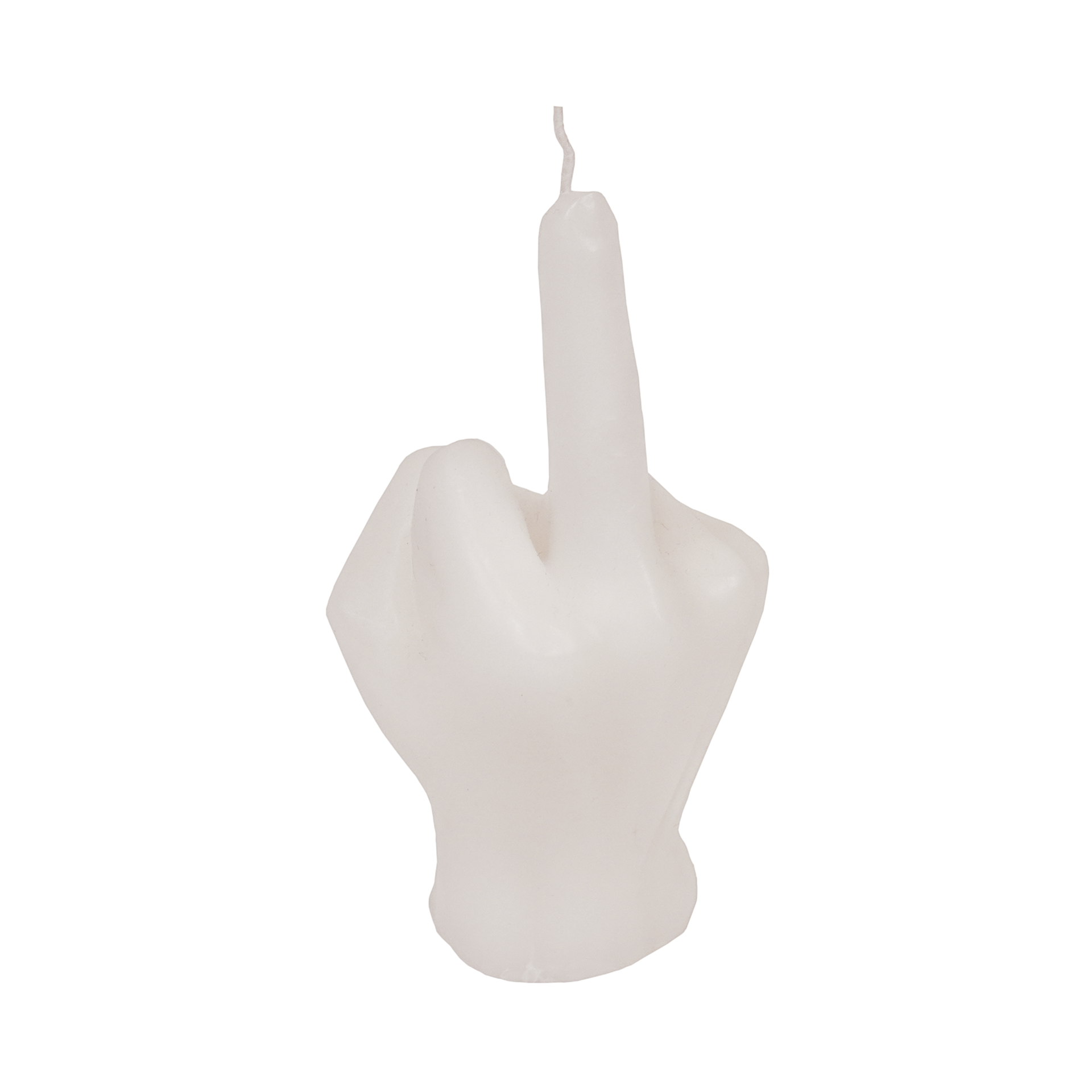 Kaars - Middelvinger - Wax - Wit - 310 gram - 10x9x17cm
