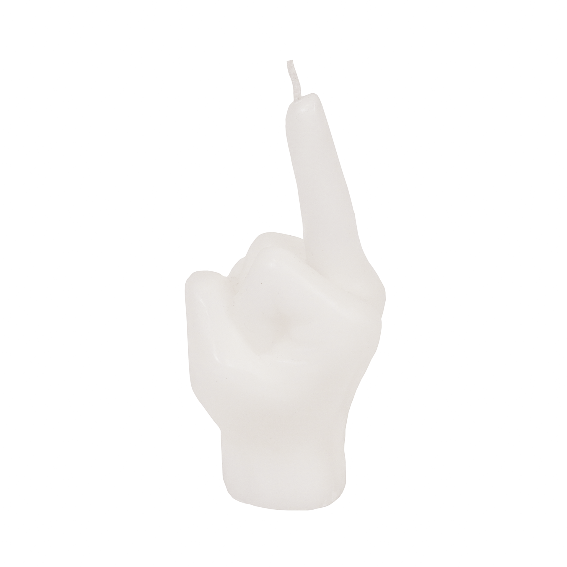 Kaars - Middelvinger - Wax - Wit - 310 gram - 10x9x17cm