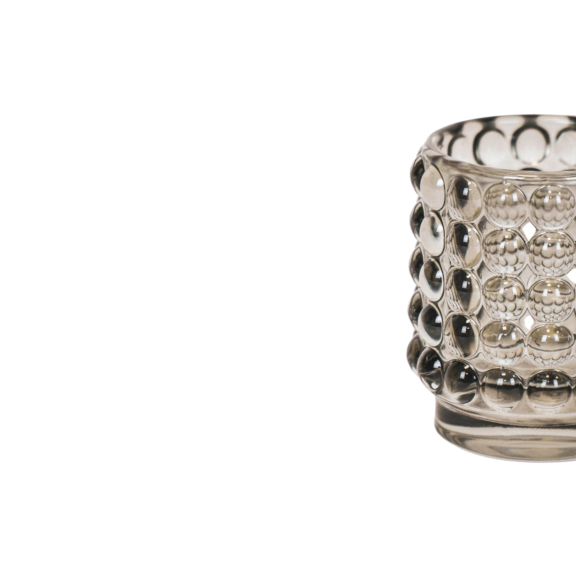 Theelichtje - Smokey - Glas - 7x8cm