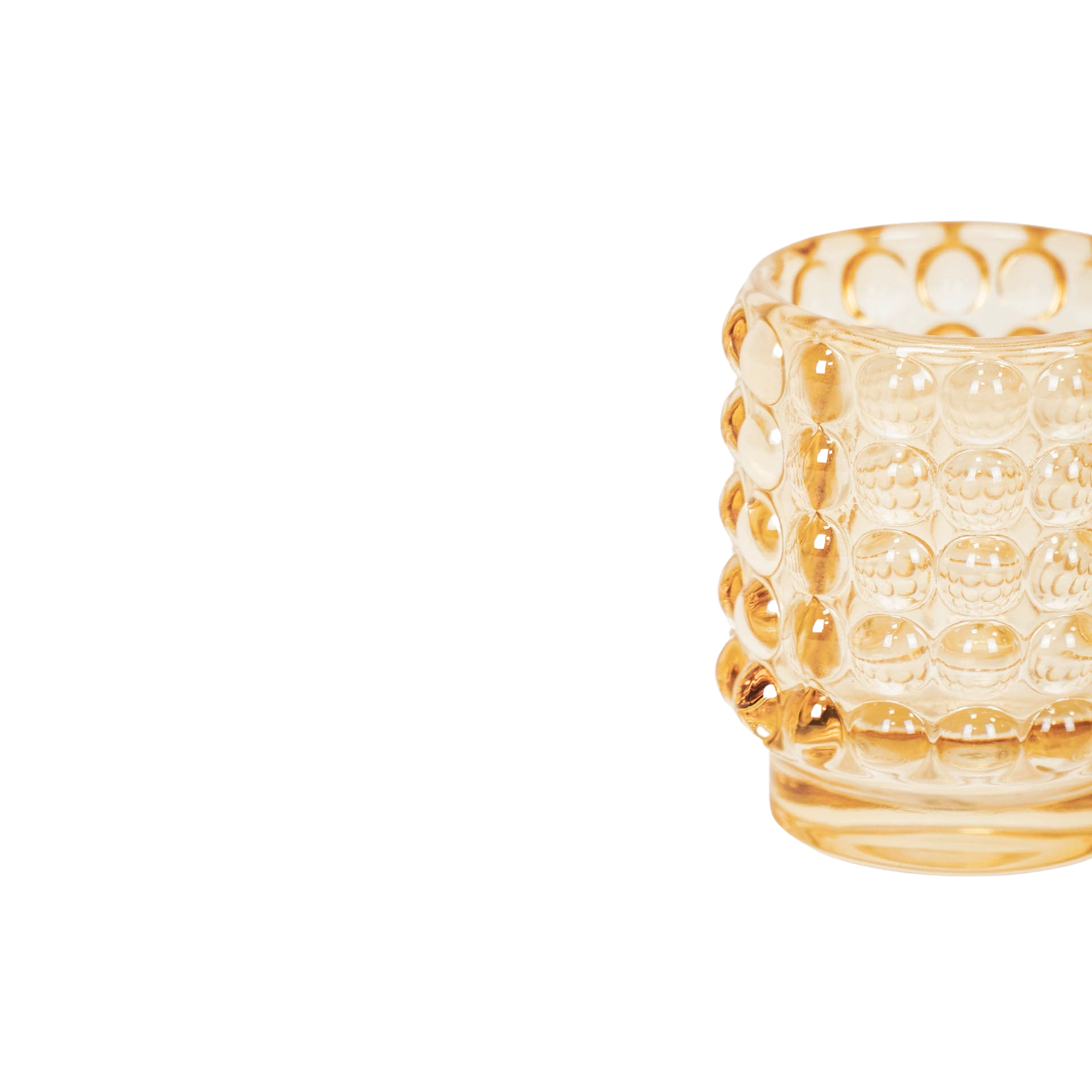 Theelichtje - Amber - Glas - 7x8cm