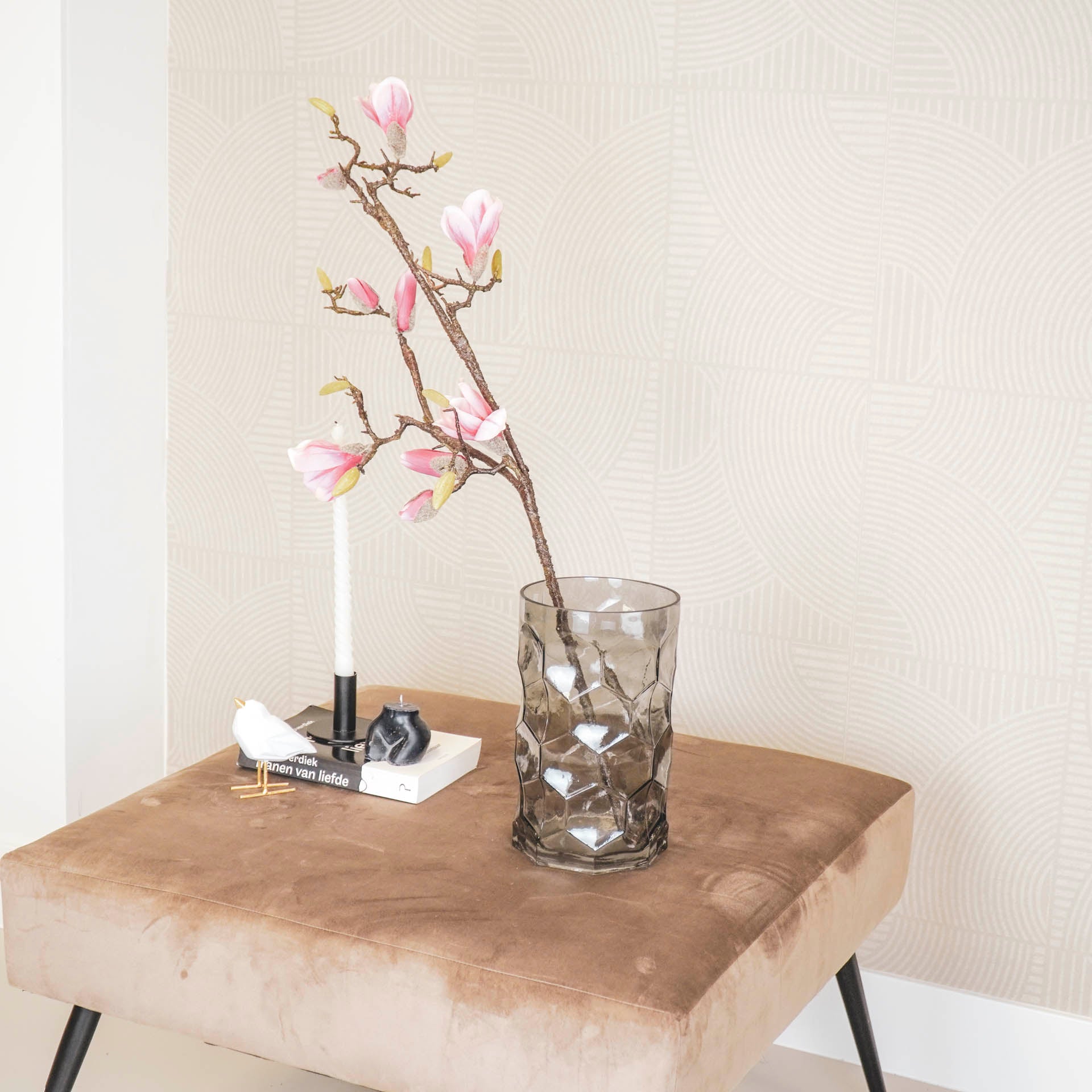 Vaas - Patroon - Smokey - Glas - 15x24,5cm