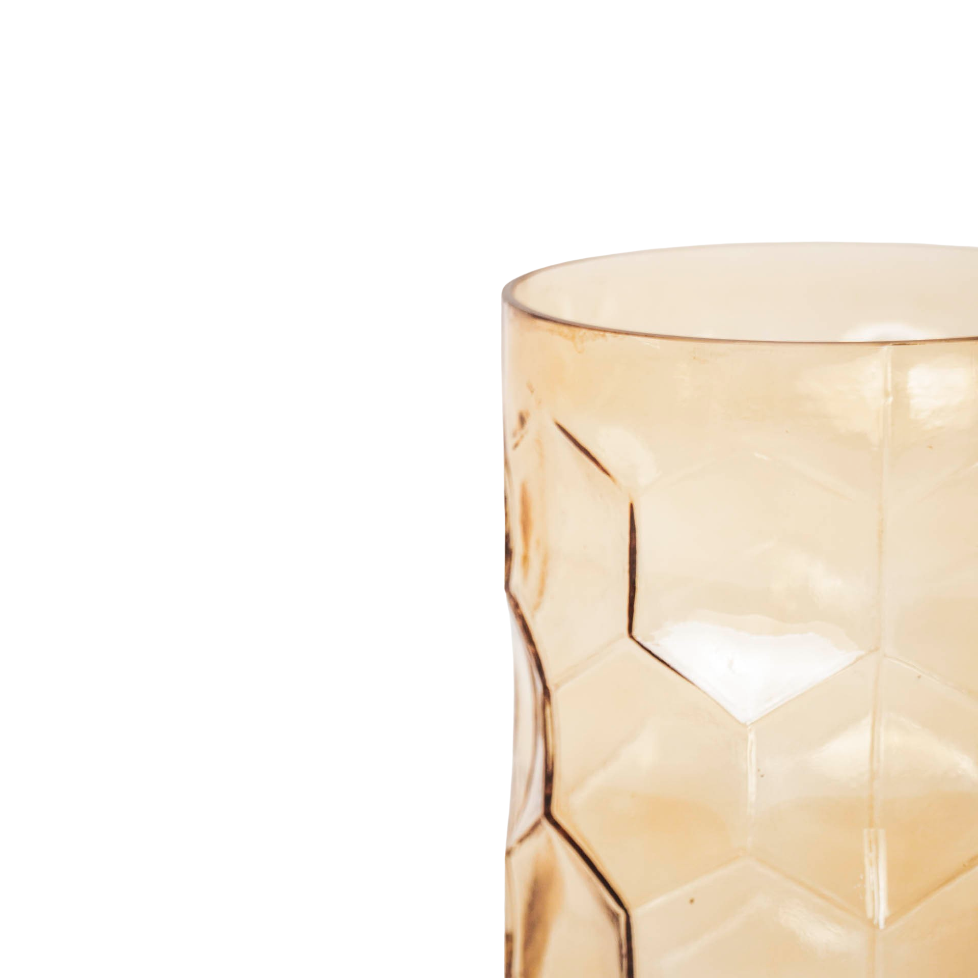 Vaas - Patroon - Amber - Glas - 15x24,5cm