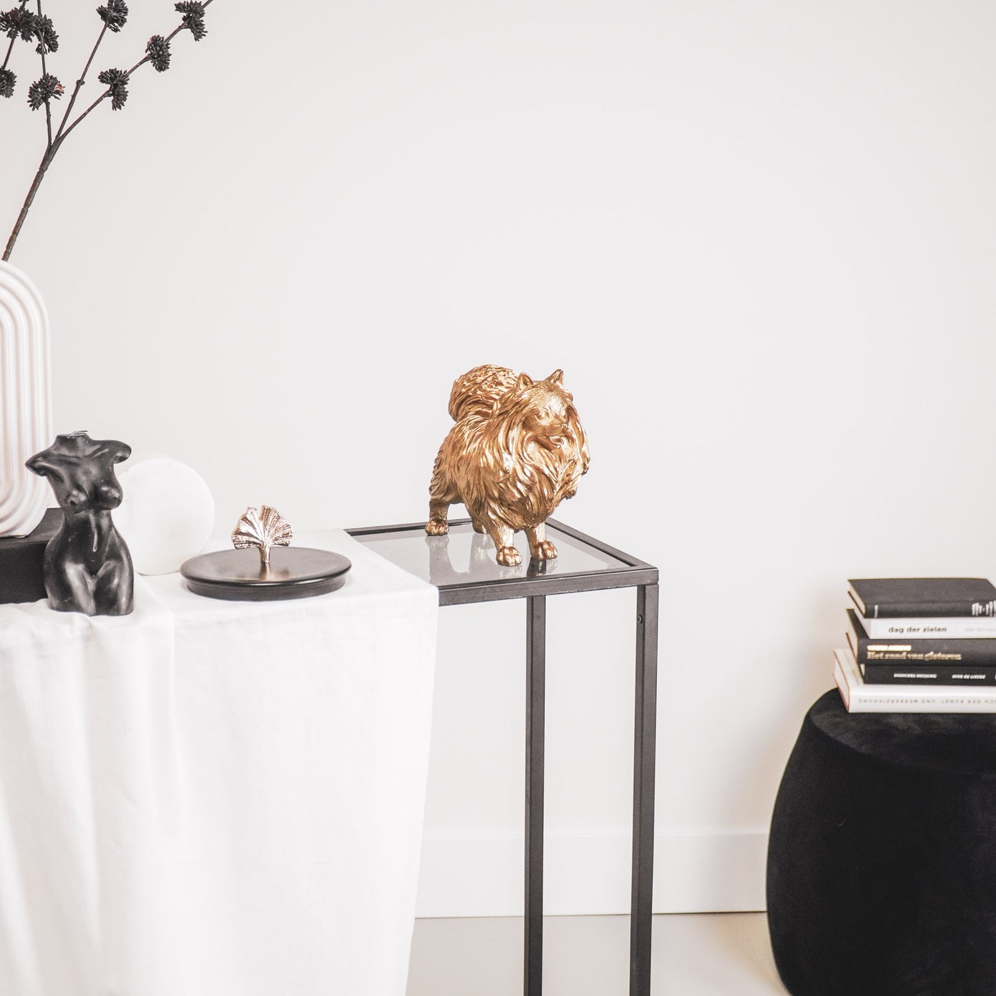 HV Pomeriaan Hond - Goud - 23x10x18cm