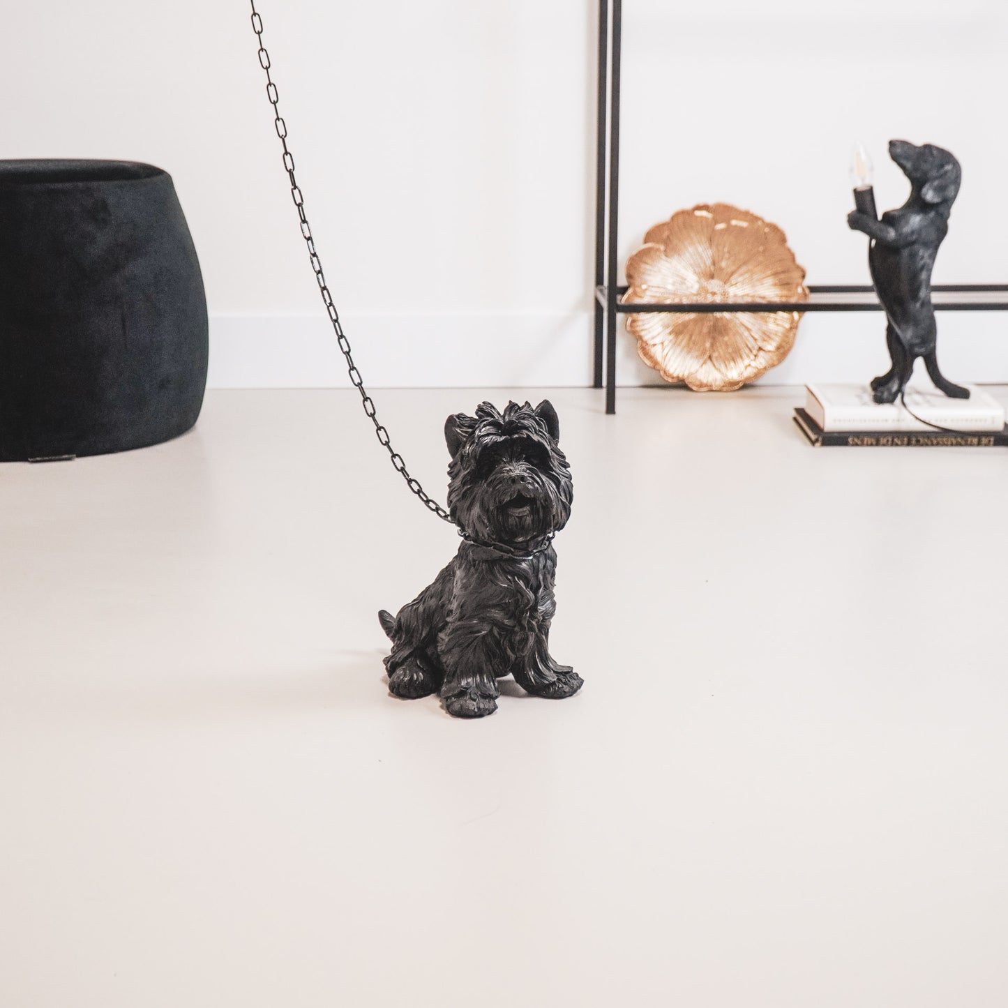 HV Terrier Hond - Zwart - 22.5x16.5x27.5 cm