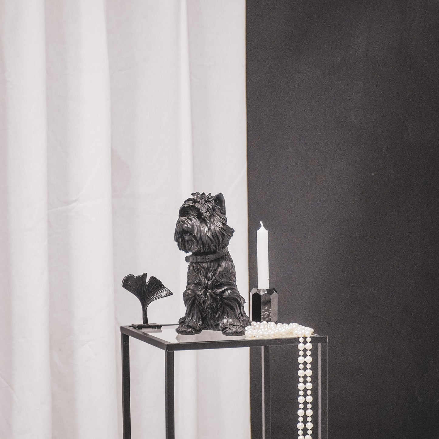 HV Terrier Hond - Zwart - 22.5x16.5x27.5 cm