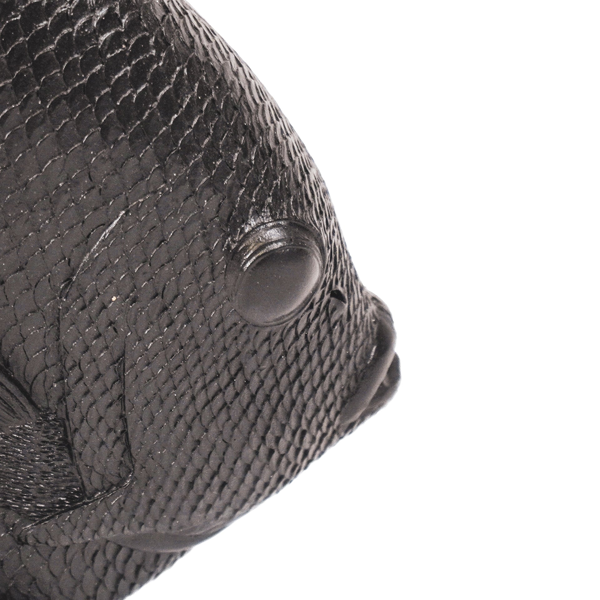 Ornament - Platvis - Polyresin - Zwart - 19,5x10,5x16cm