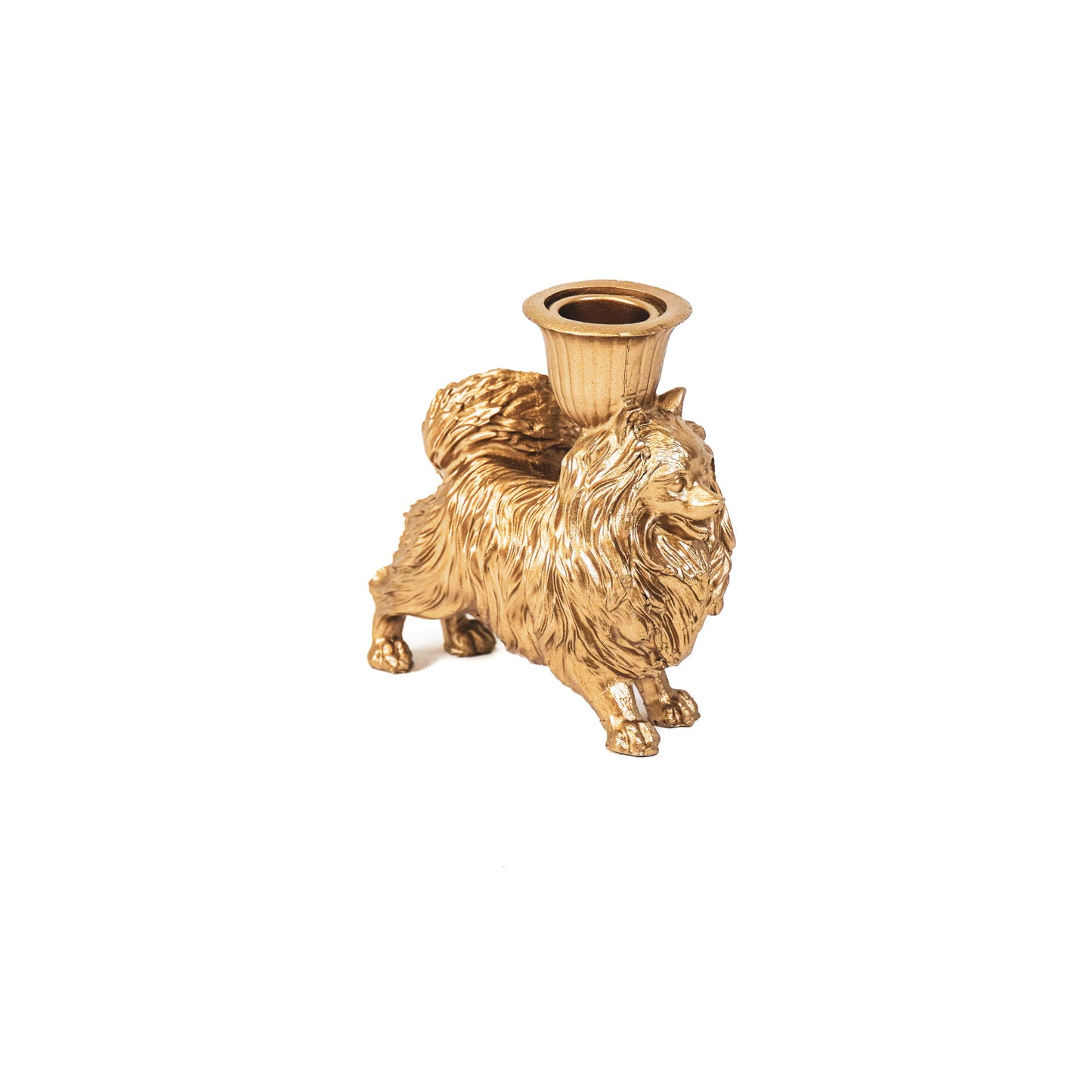 HV Pomeriaan Kandelaar - Goud - 11.7x5.5x12cm