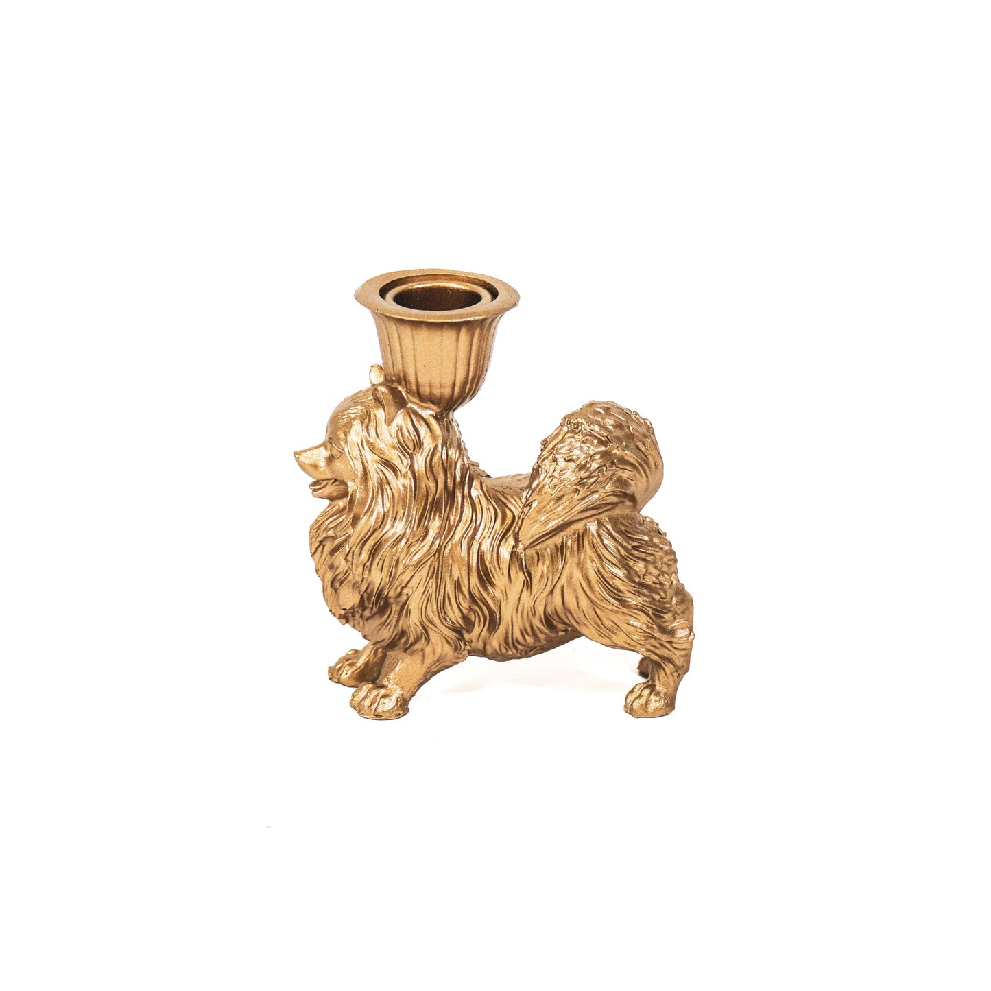 HV Pomeriaan Kandelaar - Goud - 11.7x5.5x12cm