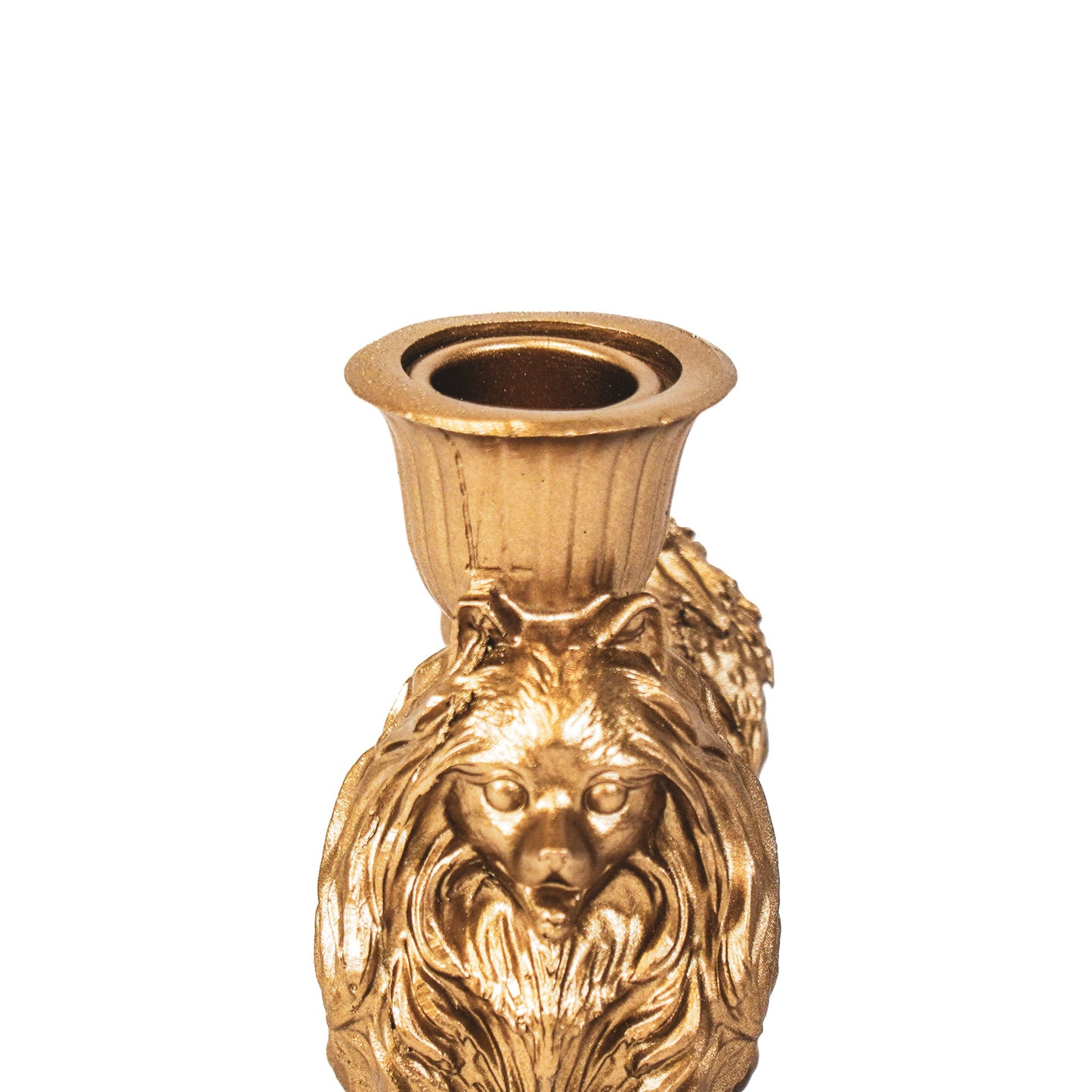 HV Pomeriaan Kandelaar - Goud - 11.7x5.5x12cm