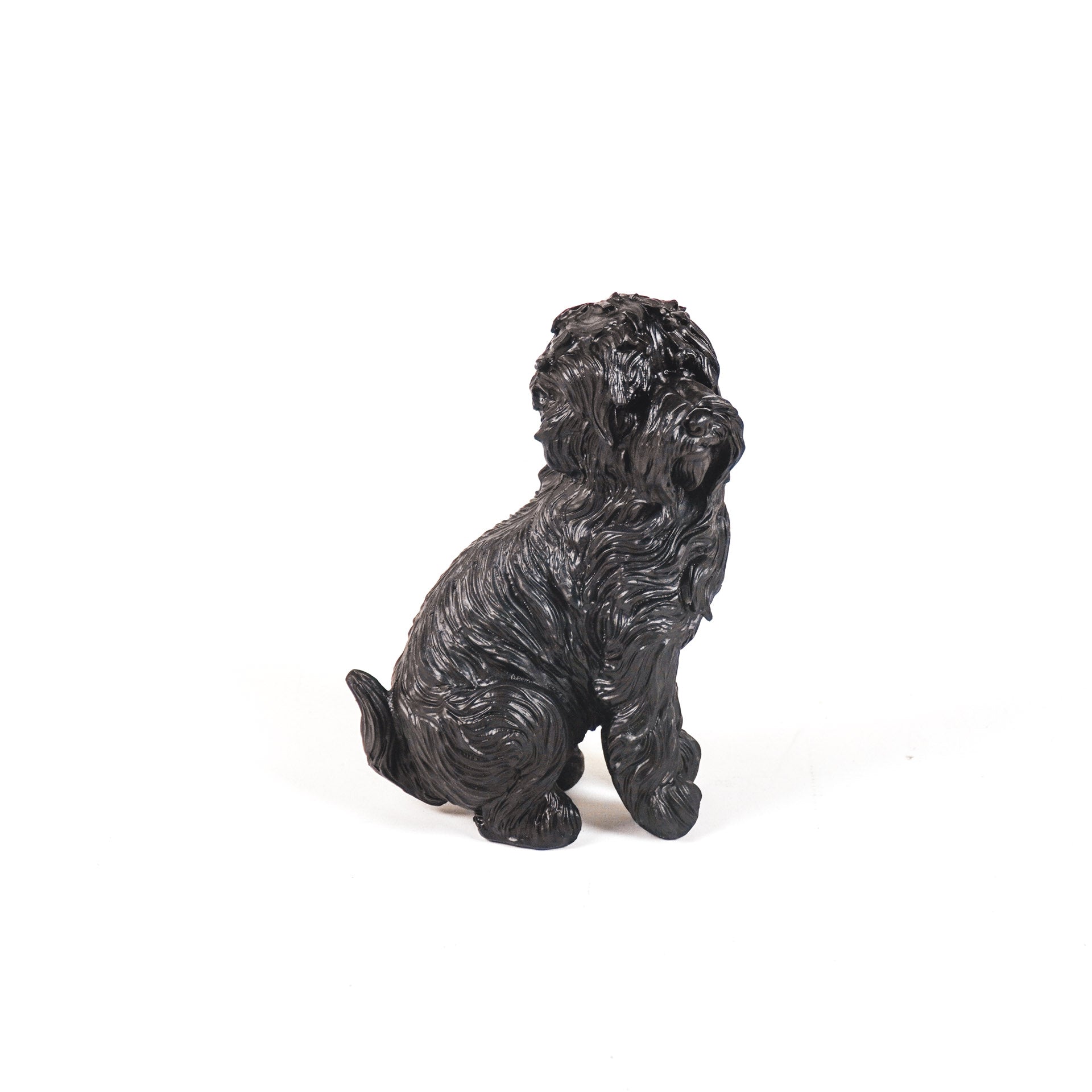 Ornament - Labradoodle - Hond - Polyresin - Zwart - 16x10.5x23.5 cm