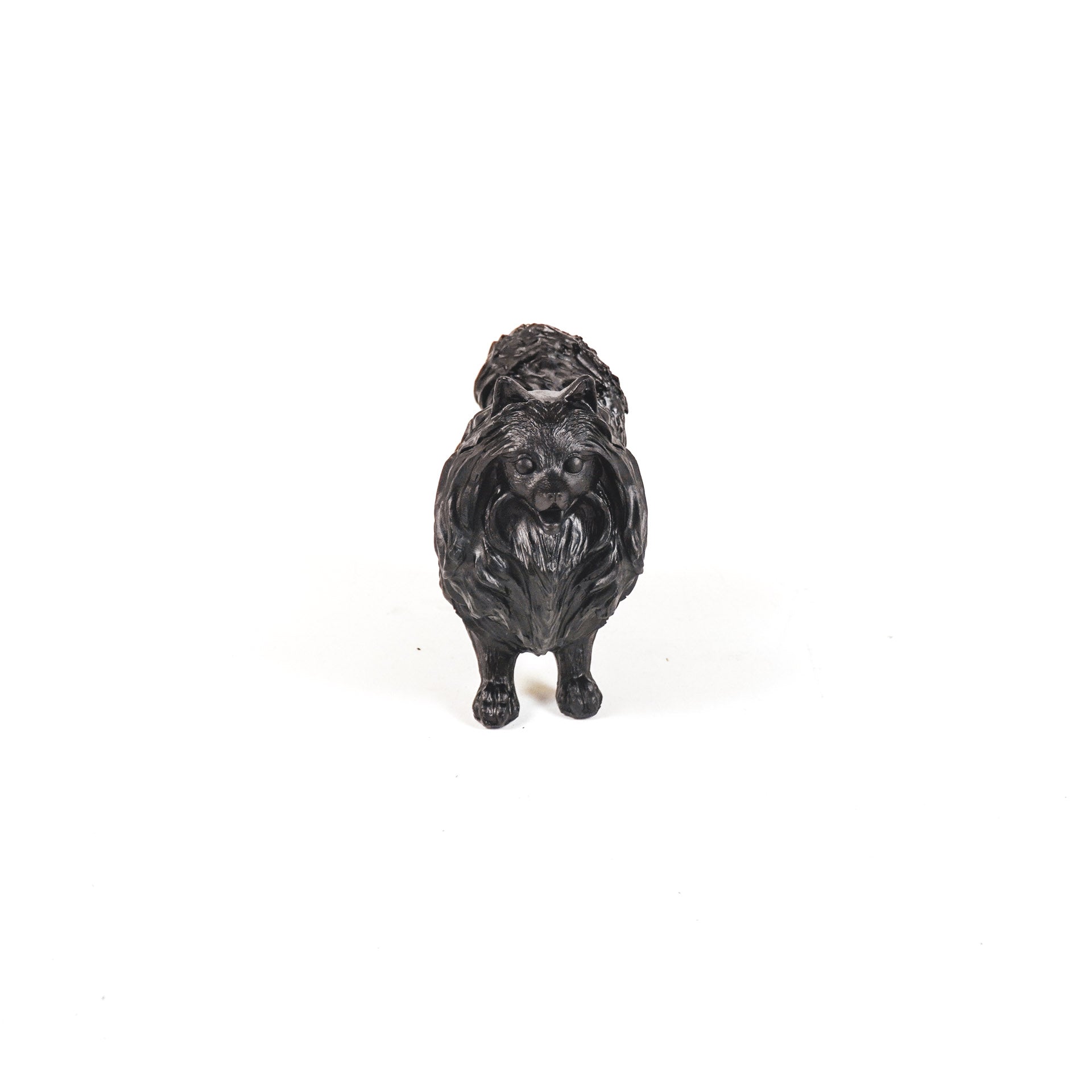 Ornament - Pomeriaan - Hond - Polyresin - Zwart - 23x10x18cm