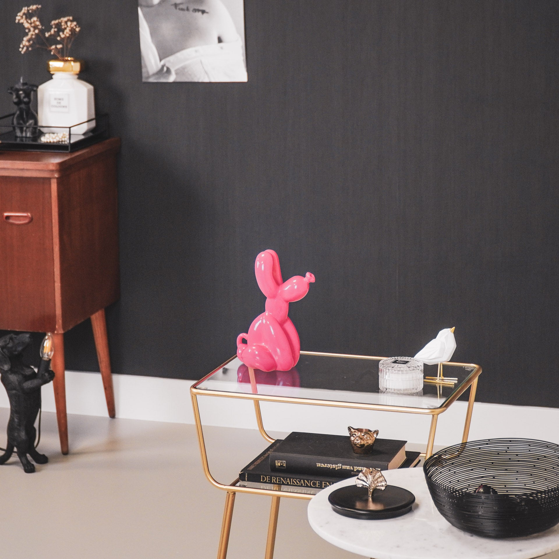 Housevitamin Poepende Ballon Hond - Roze - 24x9x14cm