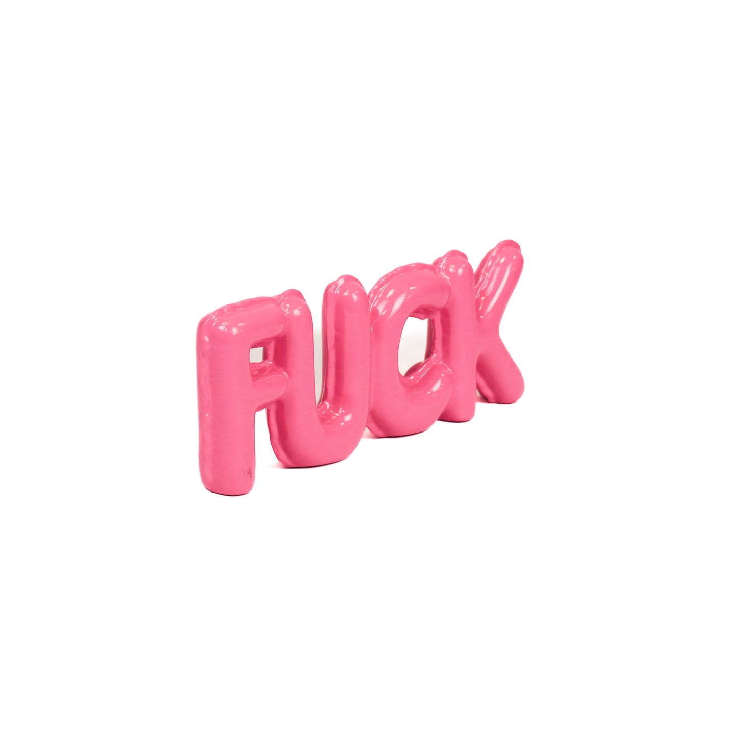 HV Ballon ornament 'FUCK'- 25x3,5x10 cm - Neon Roze