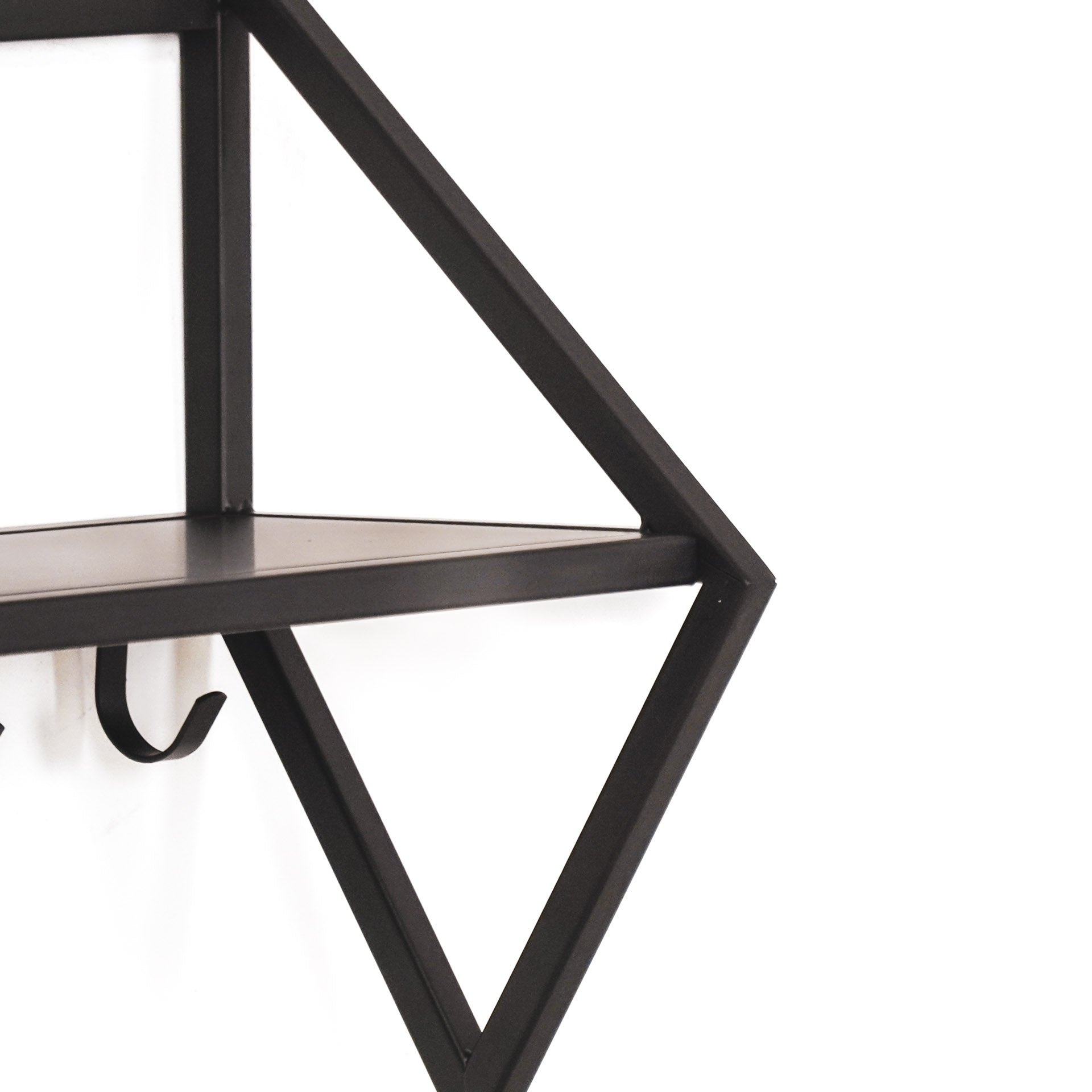 Kapstok - Metaal - Zwart - 71,5x21,7x36cm