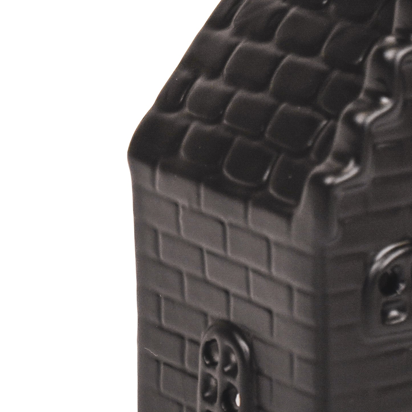 HV Amsterdams Grachtenpand Waxinelichthouder- Zwart -7,5x6,5x12,5cm