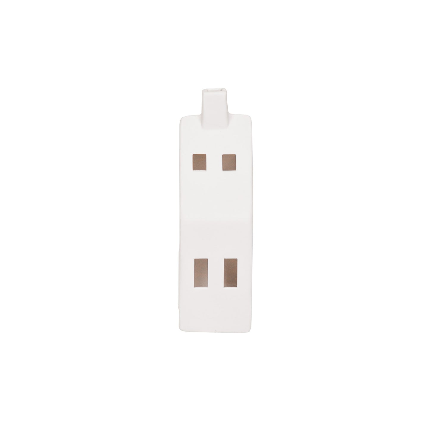 HV Huis Waxinelichthouder-Wit -12x6x19,5cm