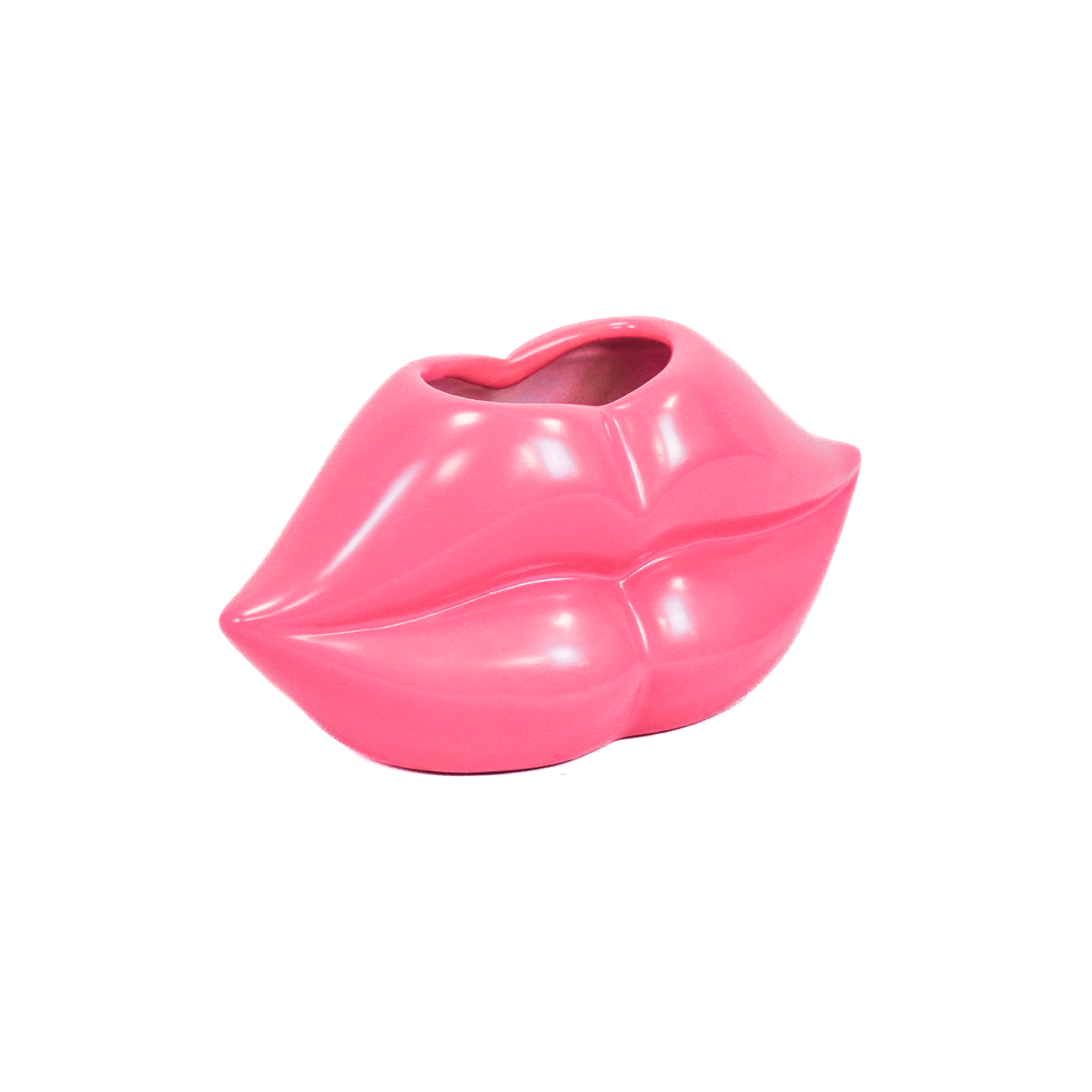 Pot - Lip - Keramiek - Neon Roze - 15,5x6,5x7,5cm