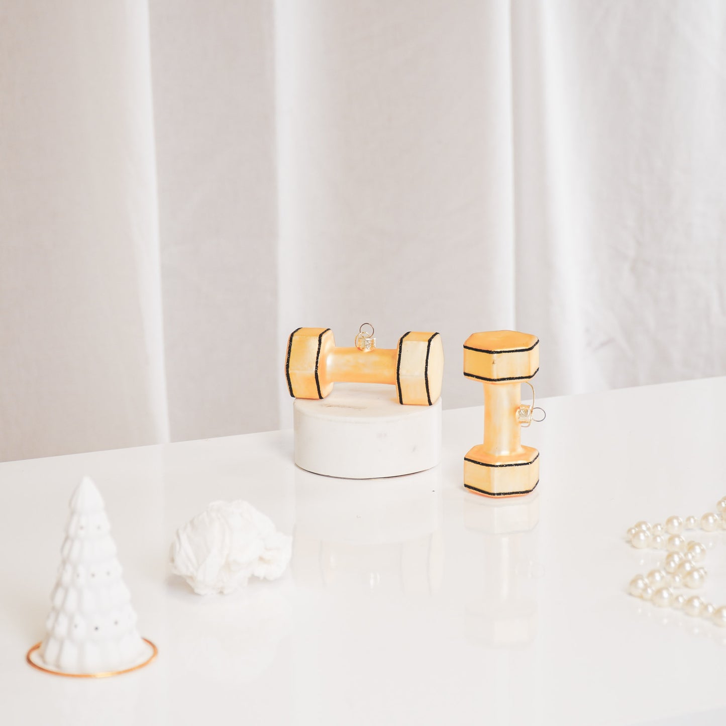 HV Weight Watcher Kerst Ornamenten- Set van 2-Glas-10,5x5x5cm