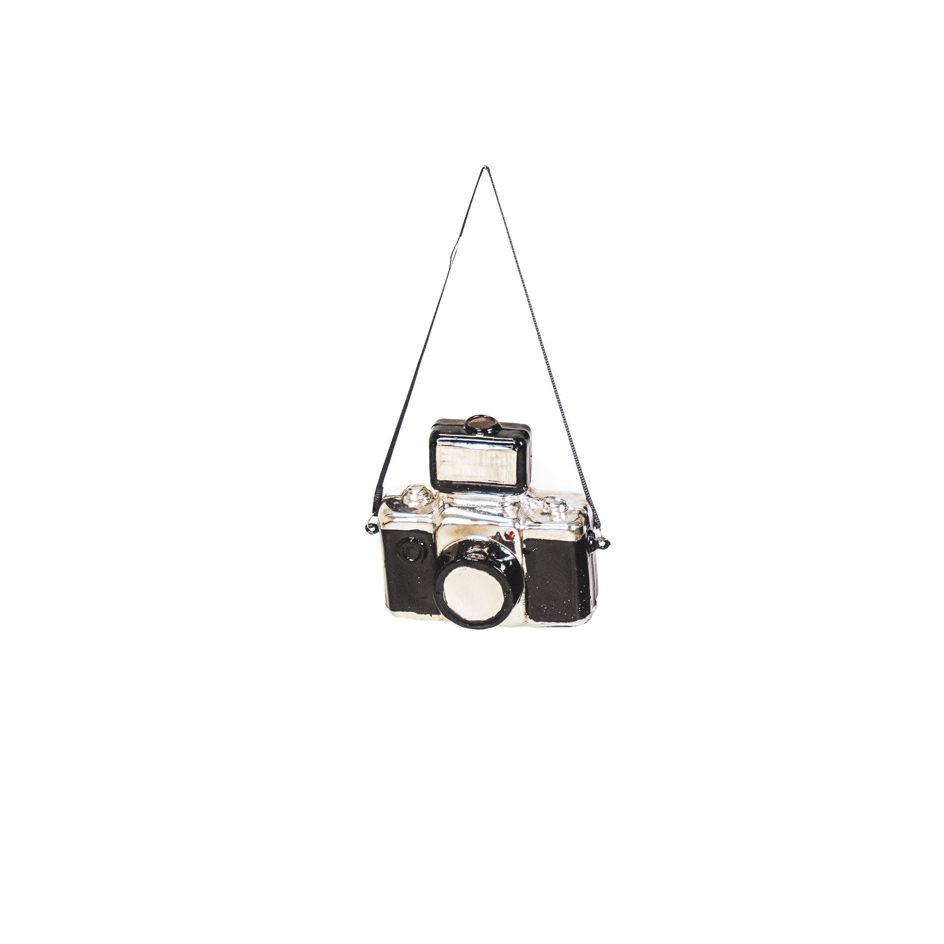 Kerstversiering - Kersthanger - Camera - Glas - Zilver - 9,5x5x9cm