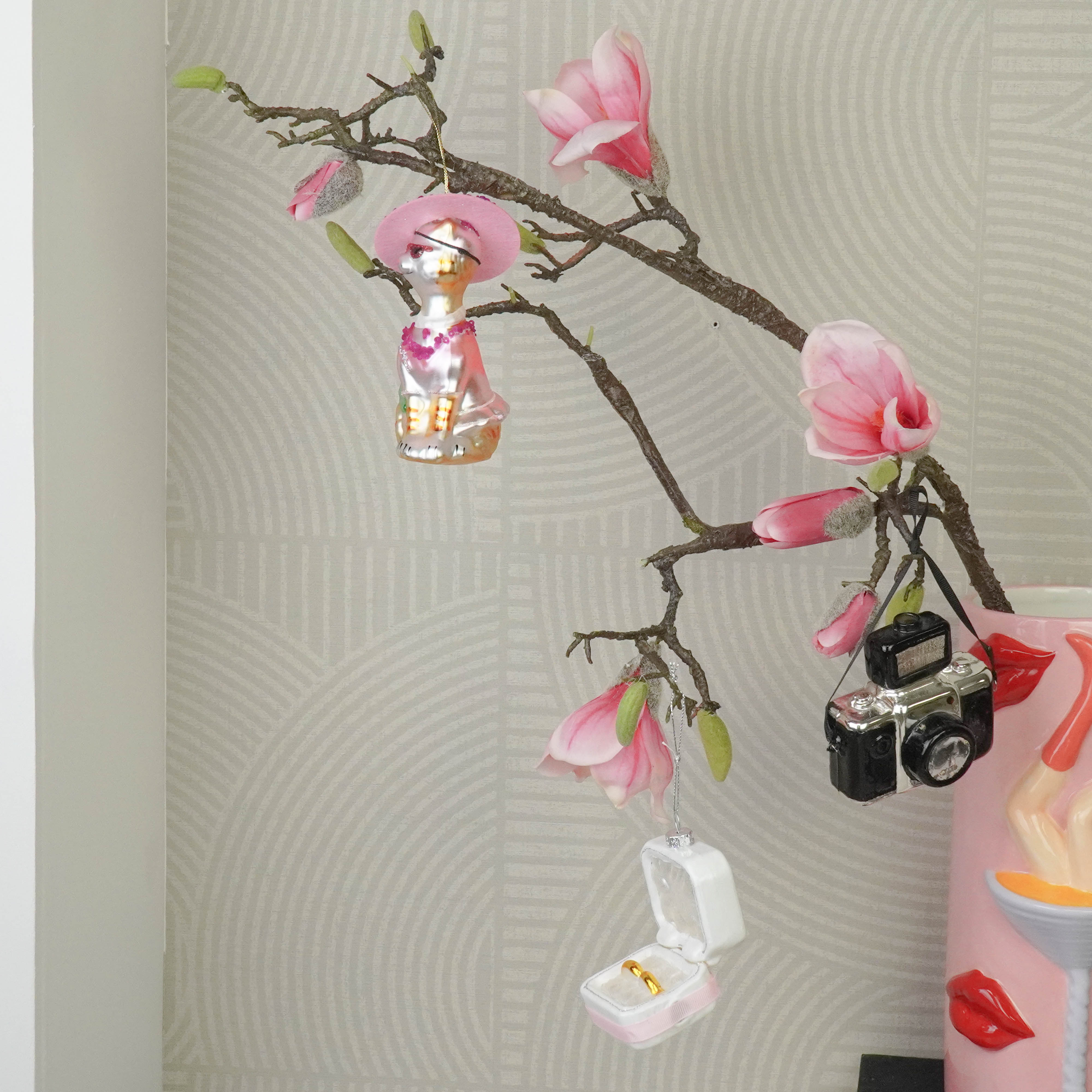 Kerstversiering - Kersthanger - Camera - Glas - Zilver - 9,5x5x9cm