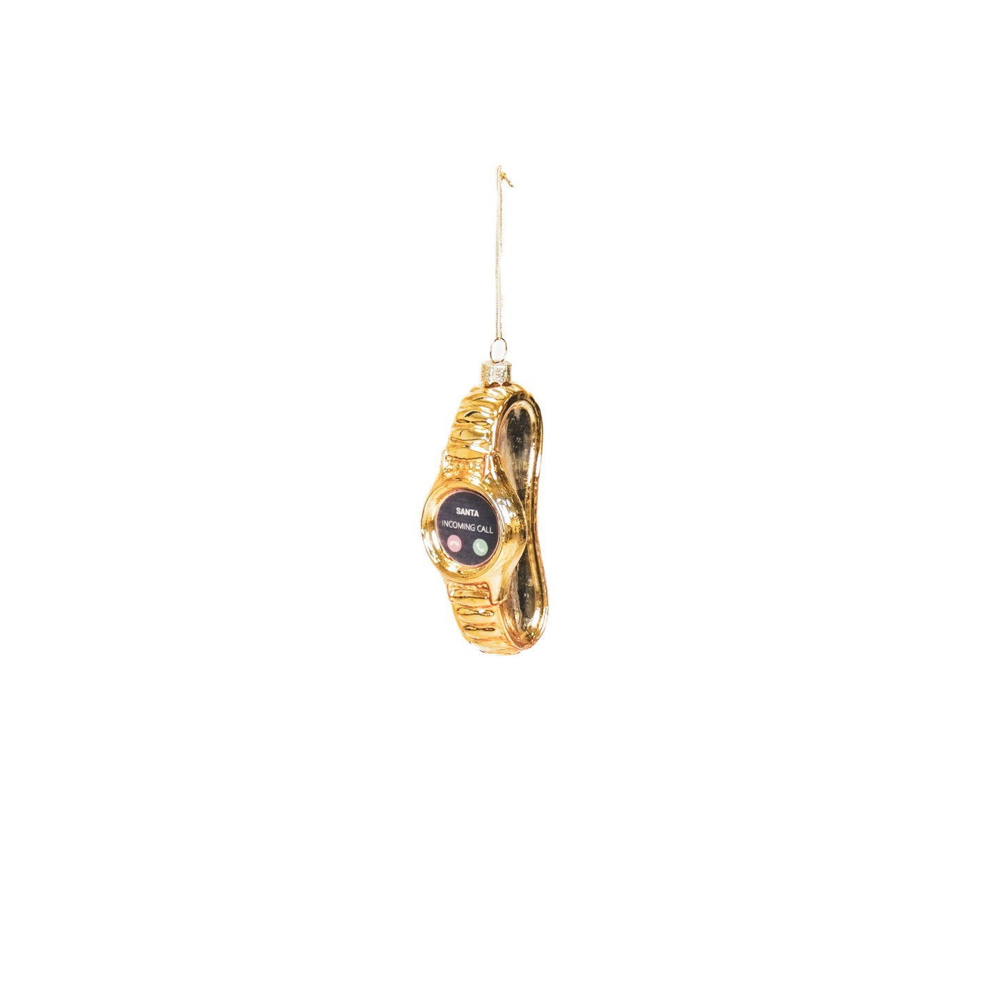 HV Smart Watch Kerst Ornament- Set van 2 - Glas-4,5x4,5x12cm