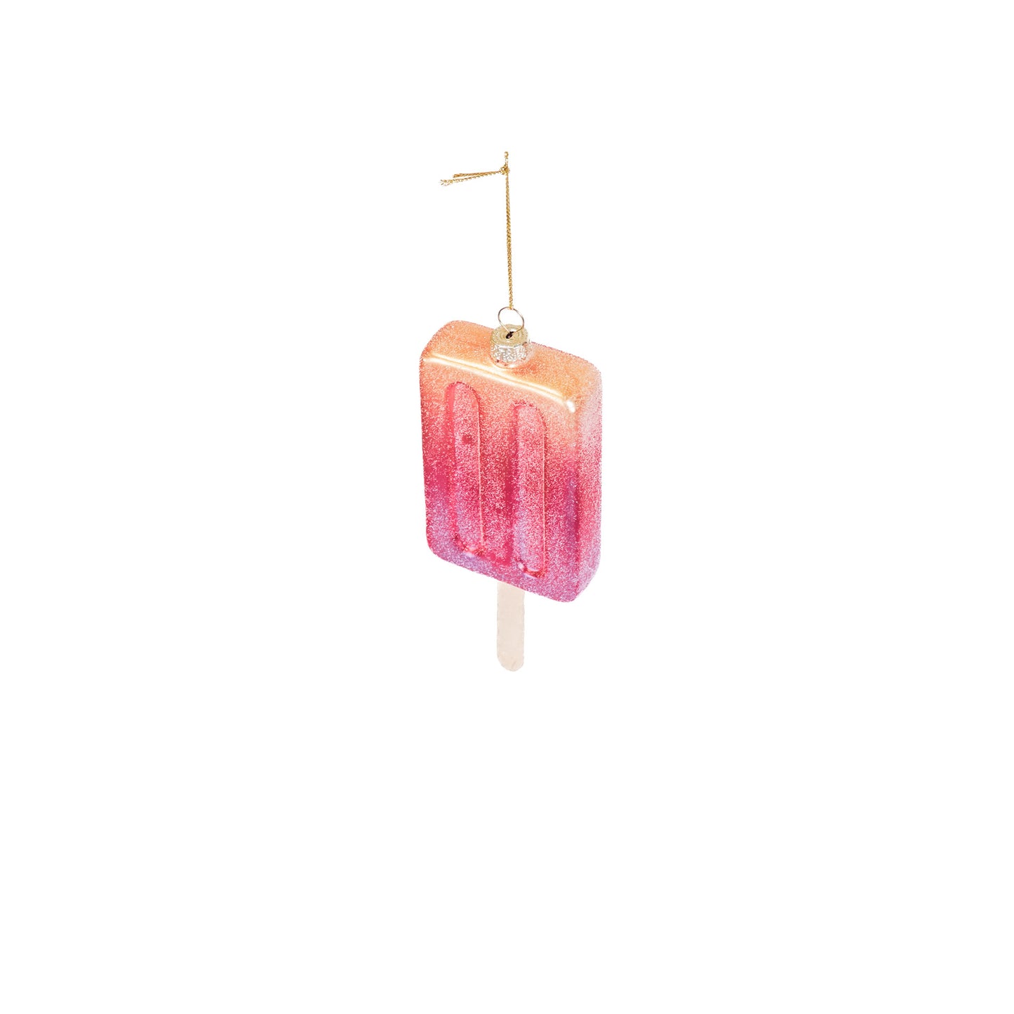HV Waterijsje Kerst Ornament-Set van 2- Glas- 6x2,5x14,5cm